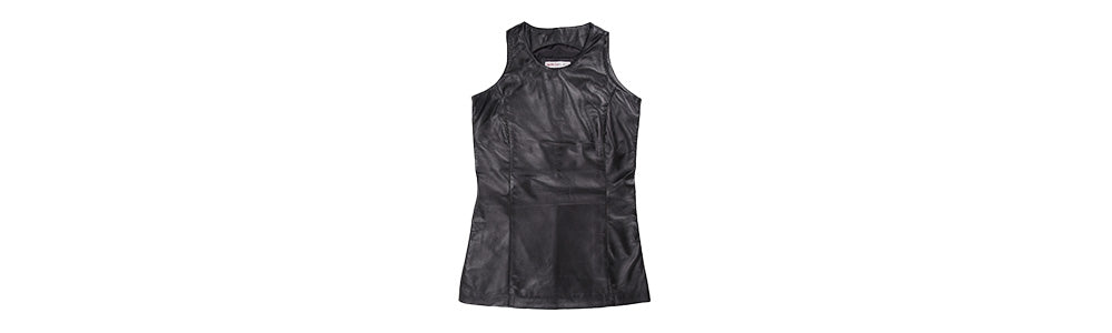 Womens Leather Top Dress