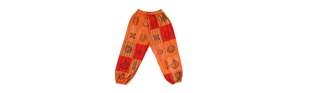 Patchwork Harem Pants