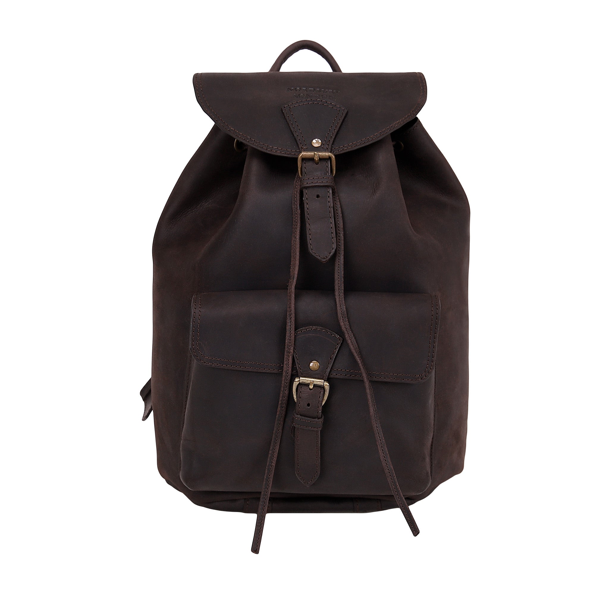 Leather Backpack 2212 - Chocolate Brown