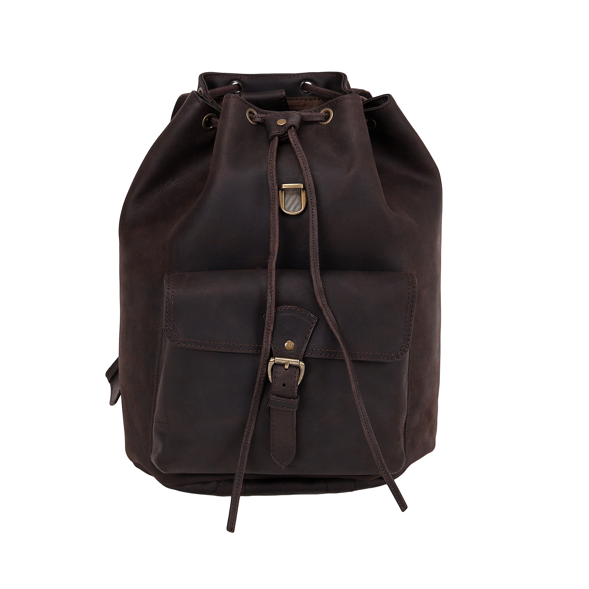 Leather Backpack 2212 - Chocolate Brown