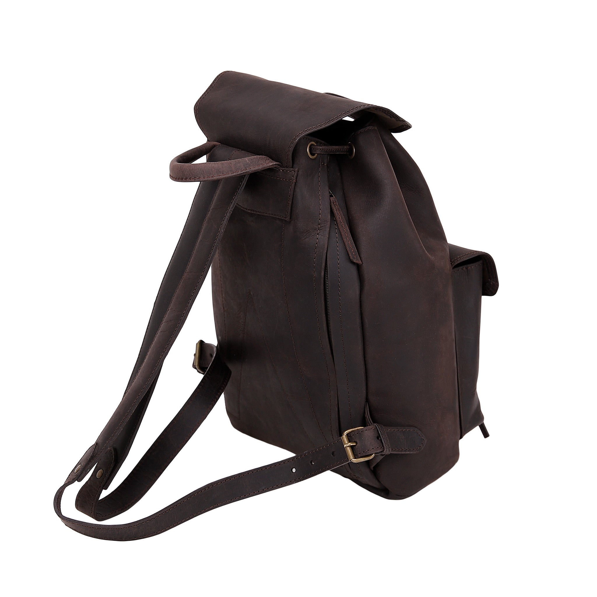 Leather Backpack 2212 - Chocolate Brown