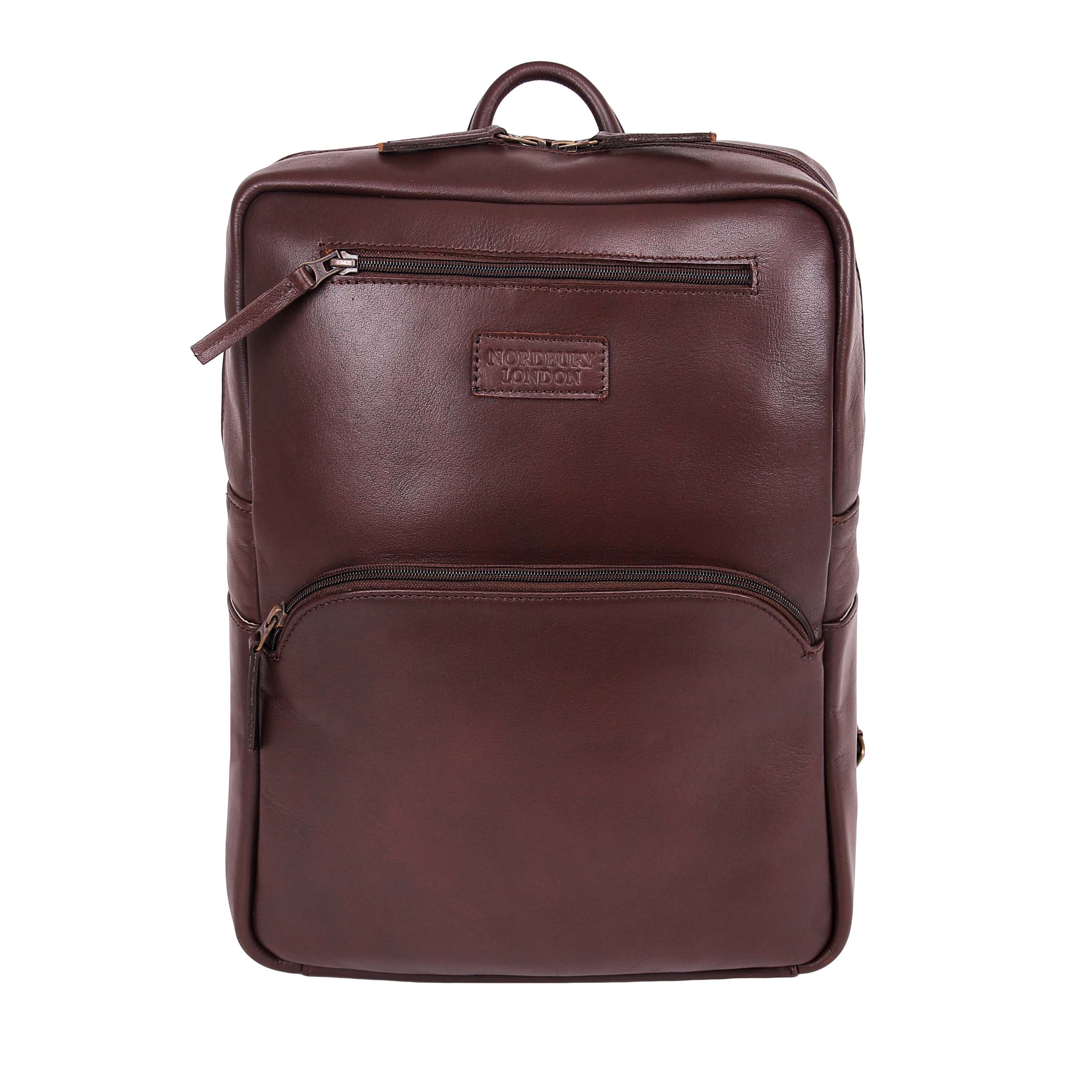 Leather Backpack 8890 - Antique Brown