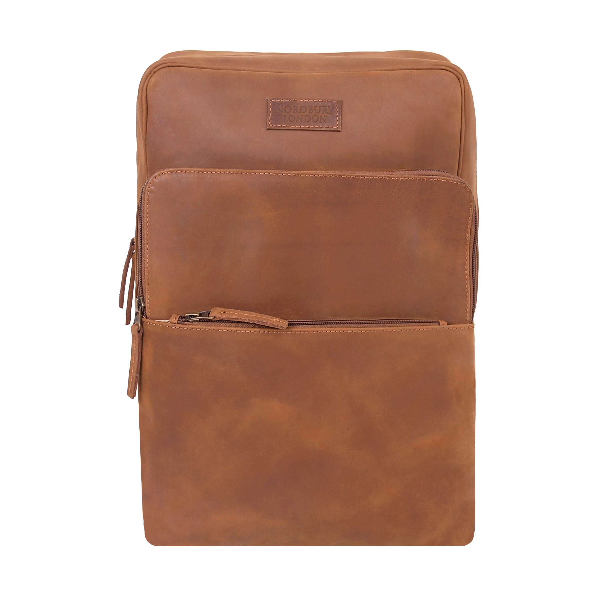 Leather Backpack 8891 - Light Brown