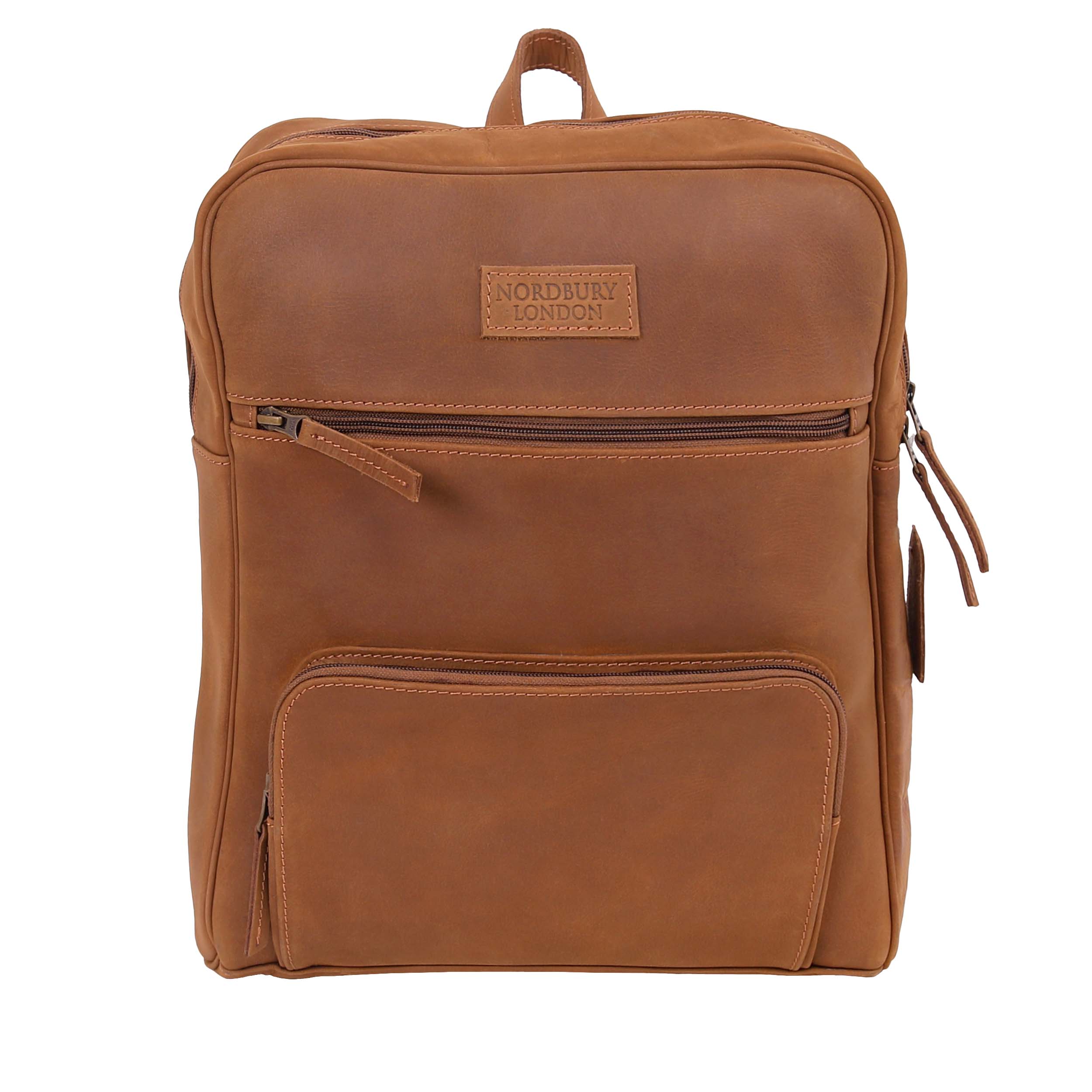 Leather Backpack 8894 - Light Brown