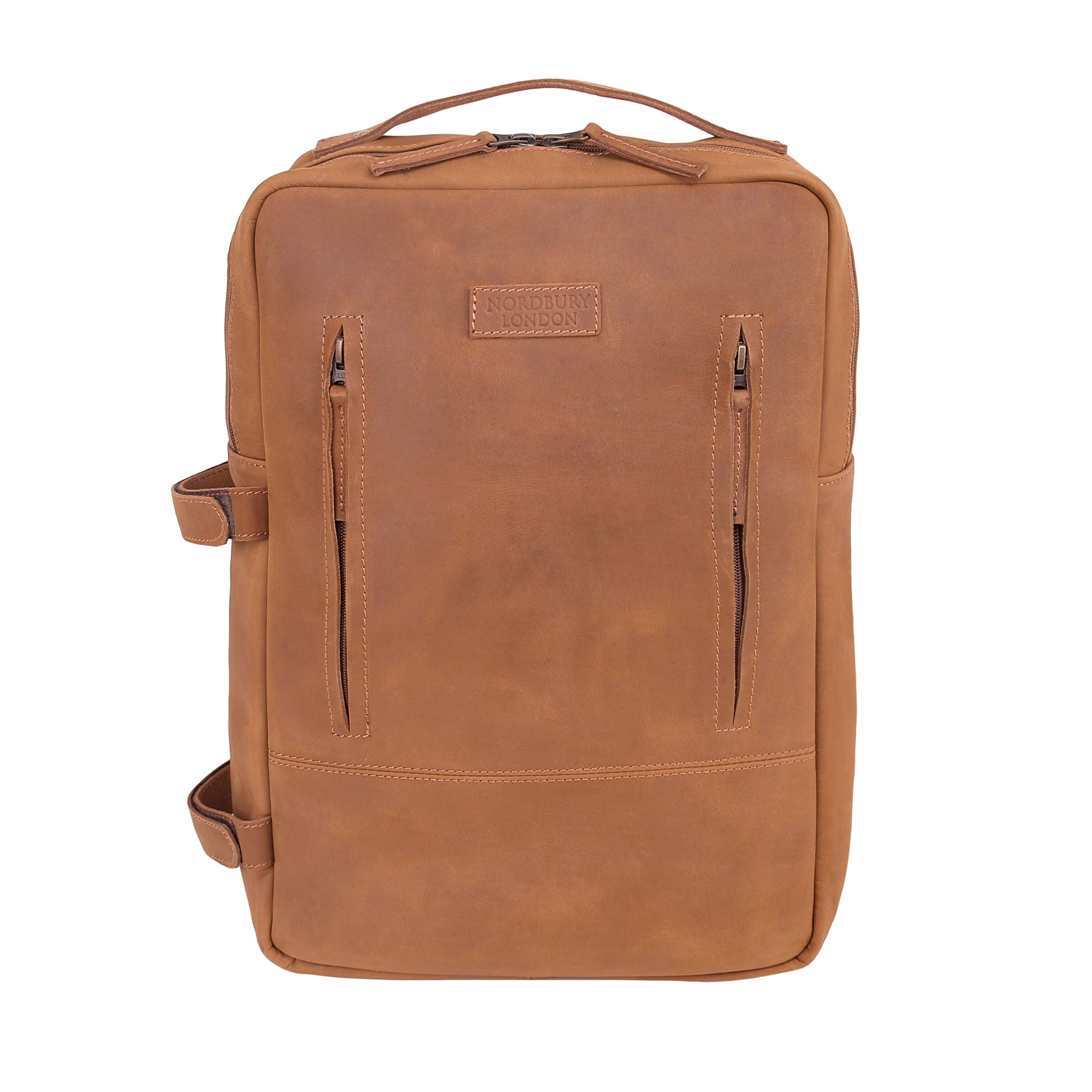 Leather Backpack 8892 - Light Brown