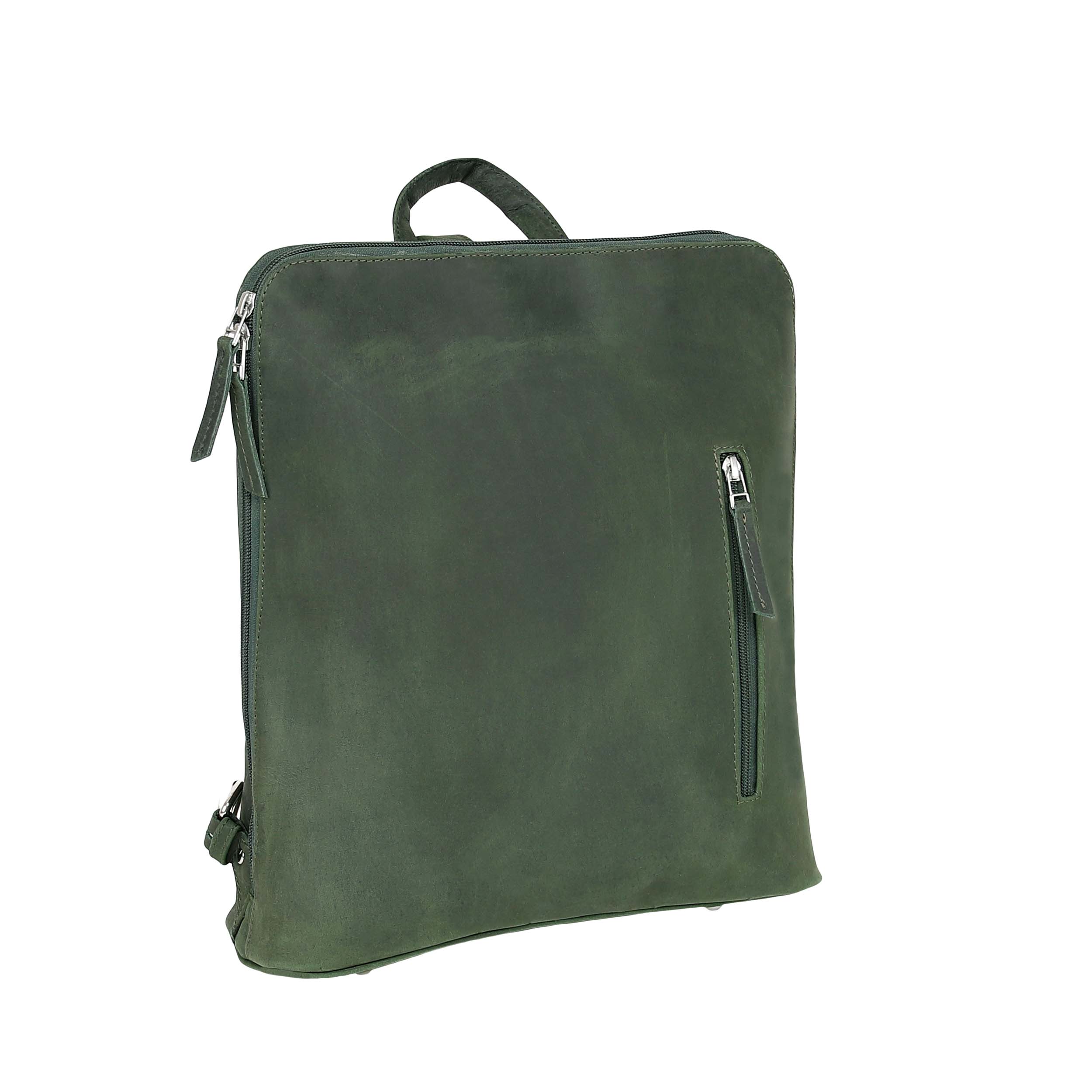 Leather Backpack 8895 - Green