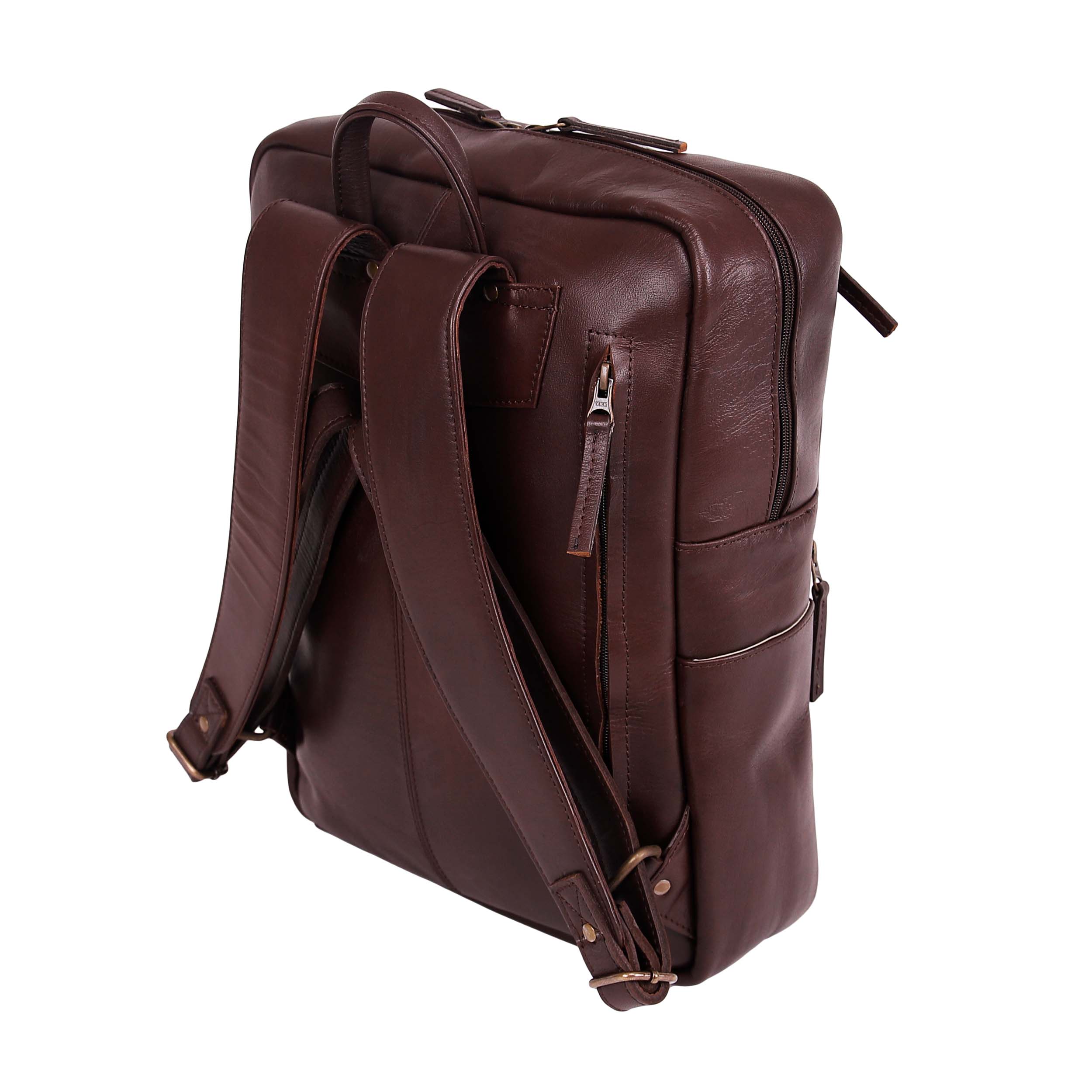 Leather Backpack 8890 - Antique Brown