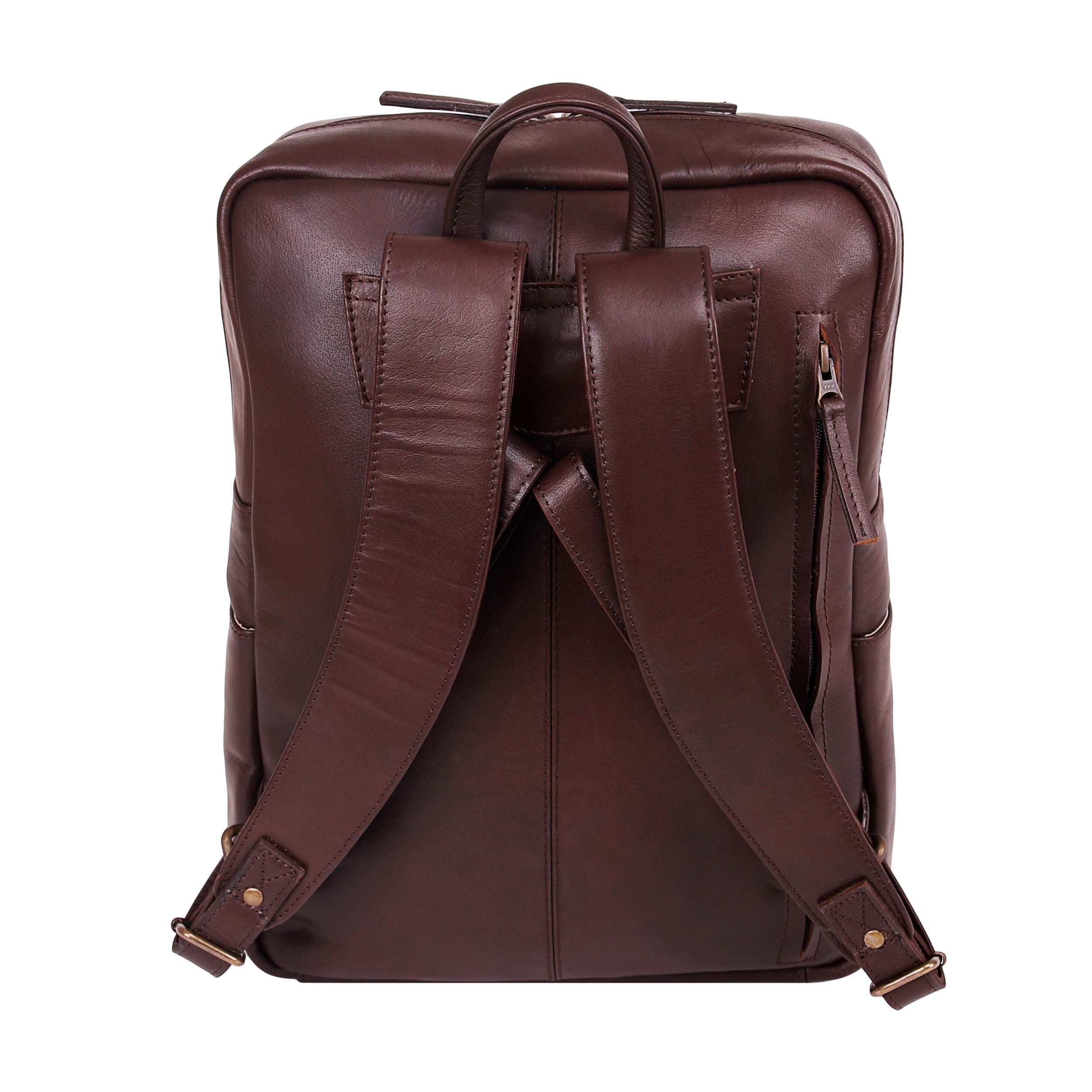 Leather Backpack 8890 - Antique Brown