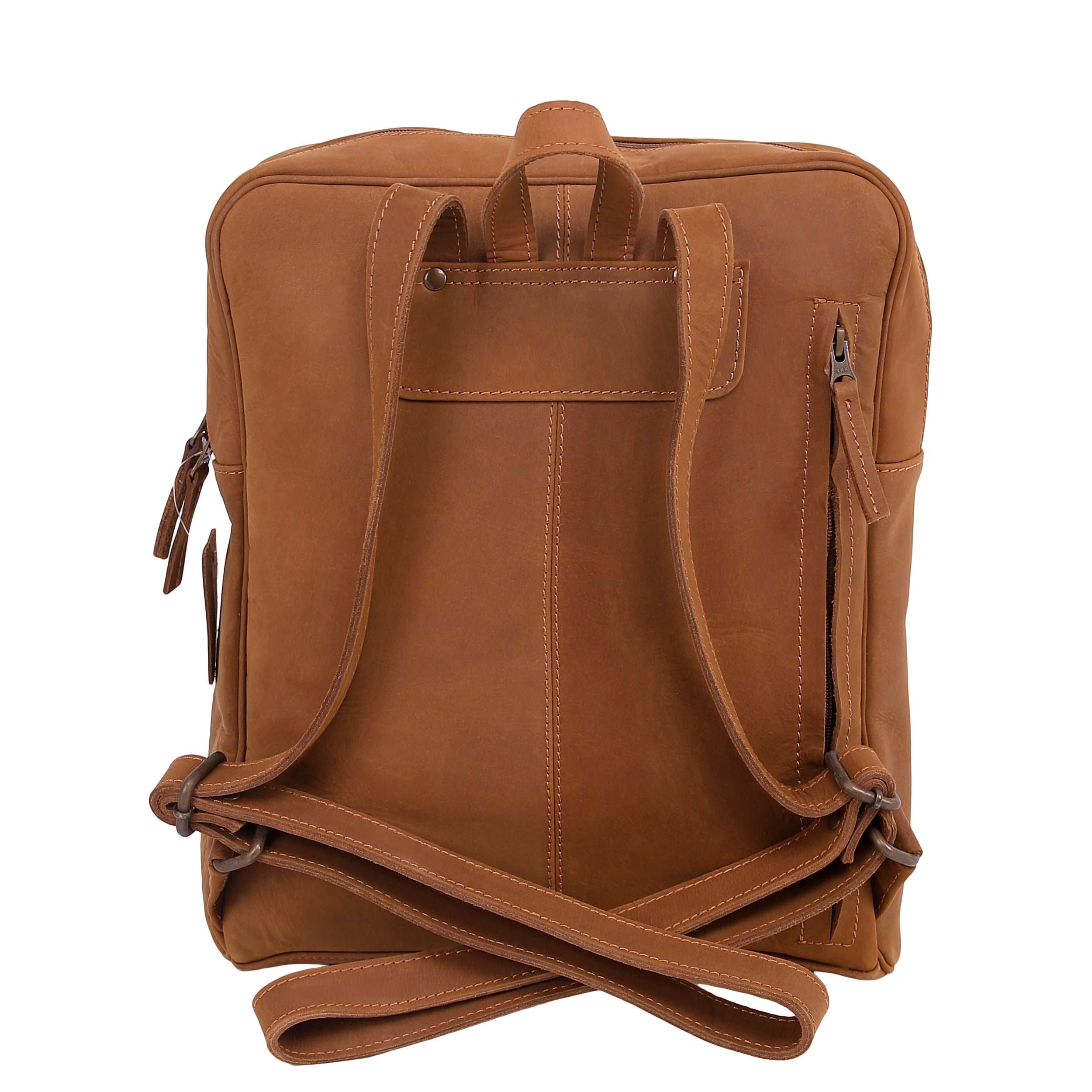 Leather Backpack 8894 - Light Brown