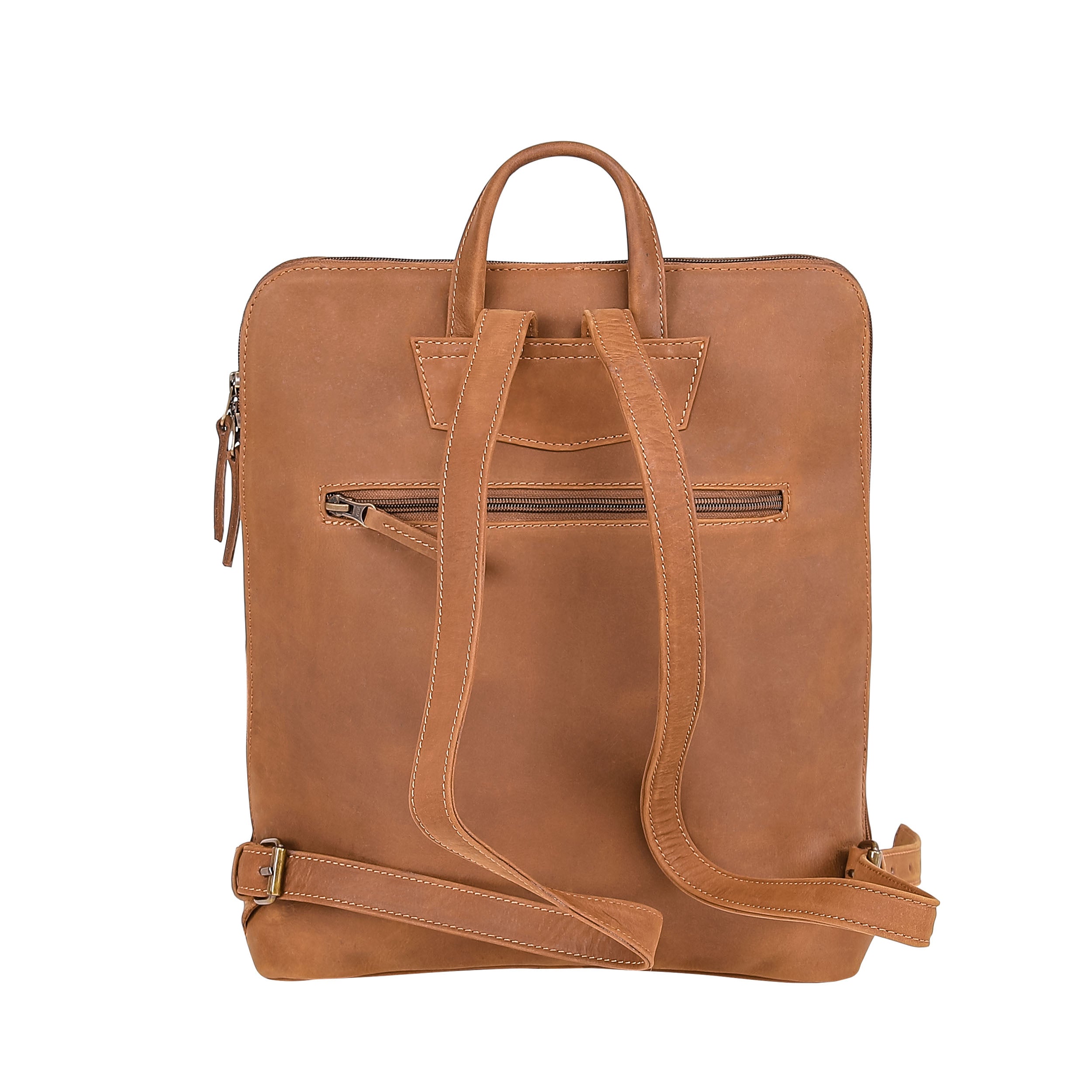 Leather Backpack 8895 - Brown