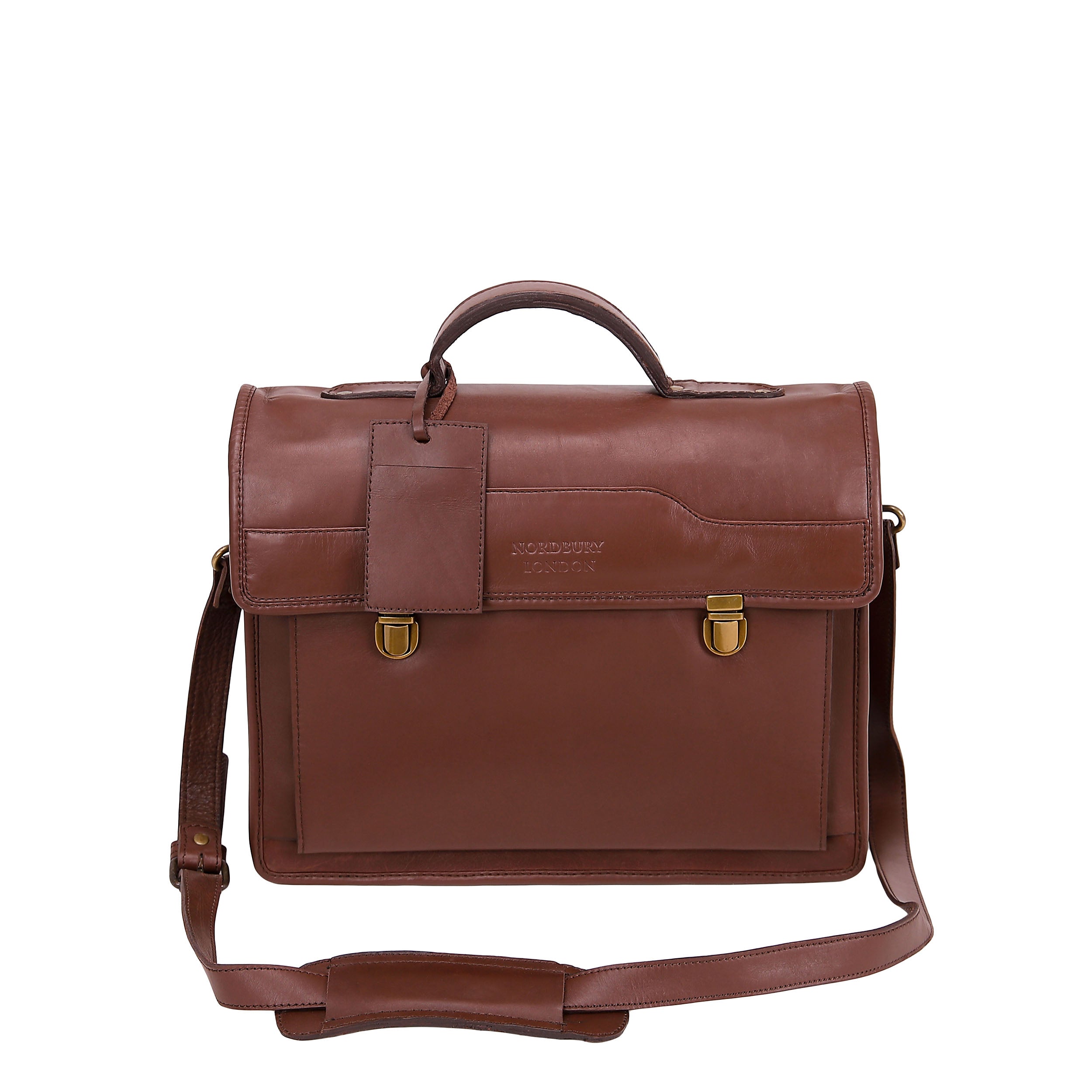 Leather Business Bag 2242 - Brown