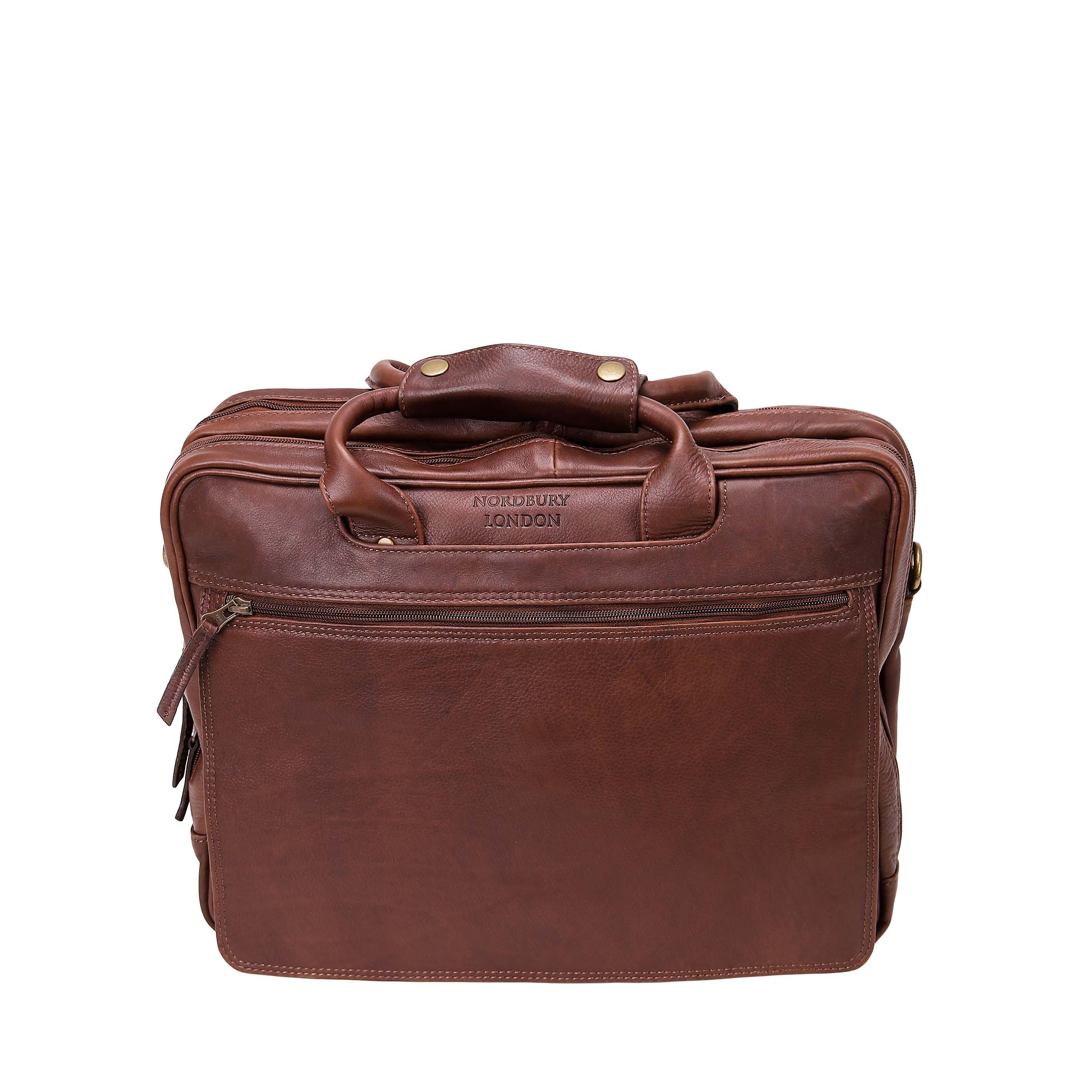 Leather Business Bag 2290 - Dark Brown