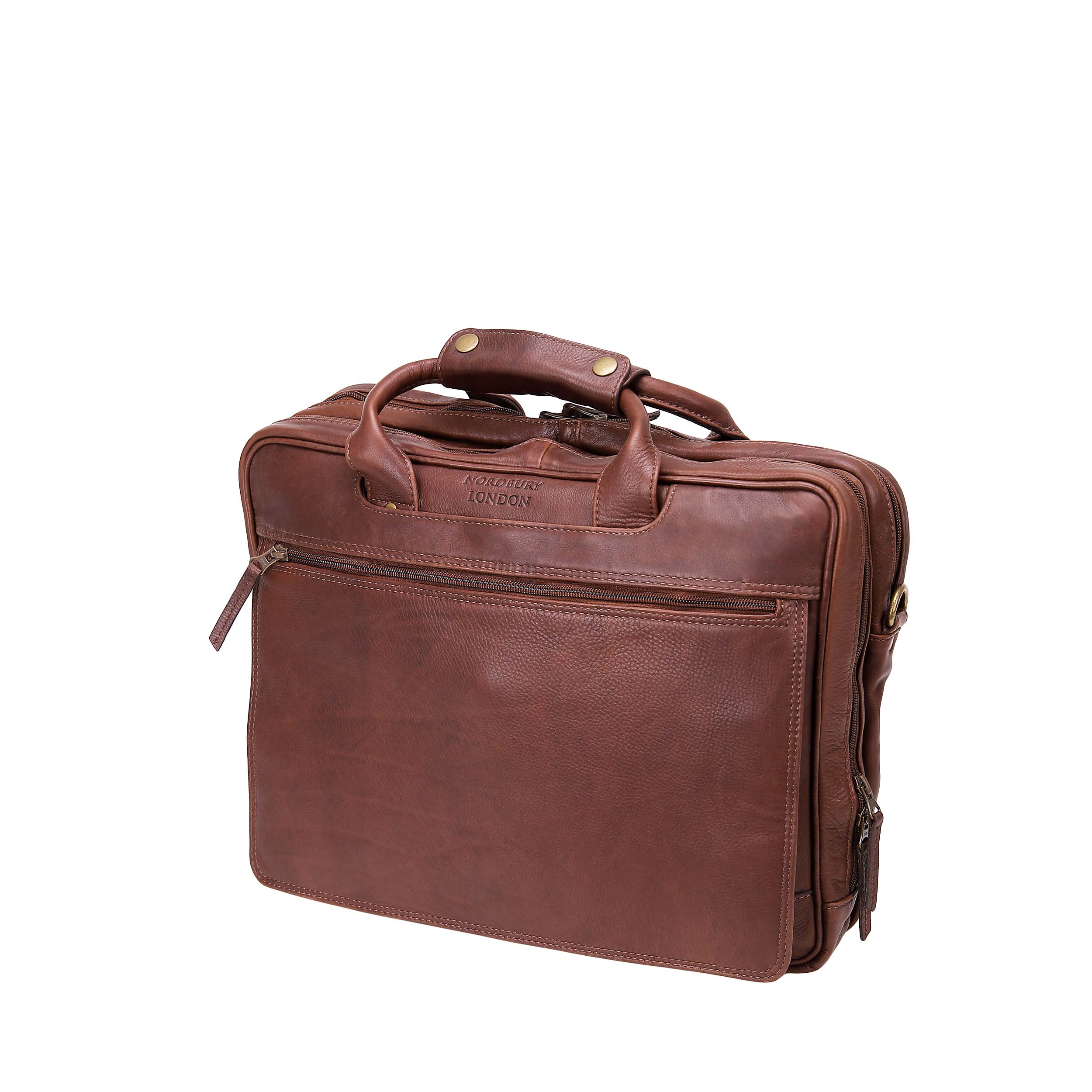 Leather Business Bag 2290 - Dark Brown