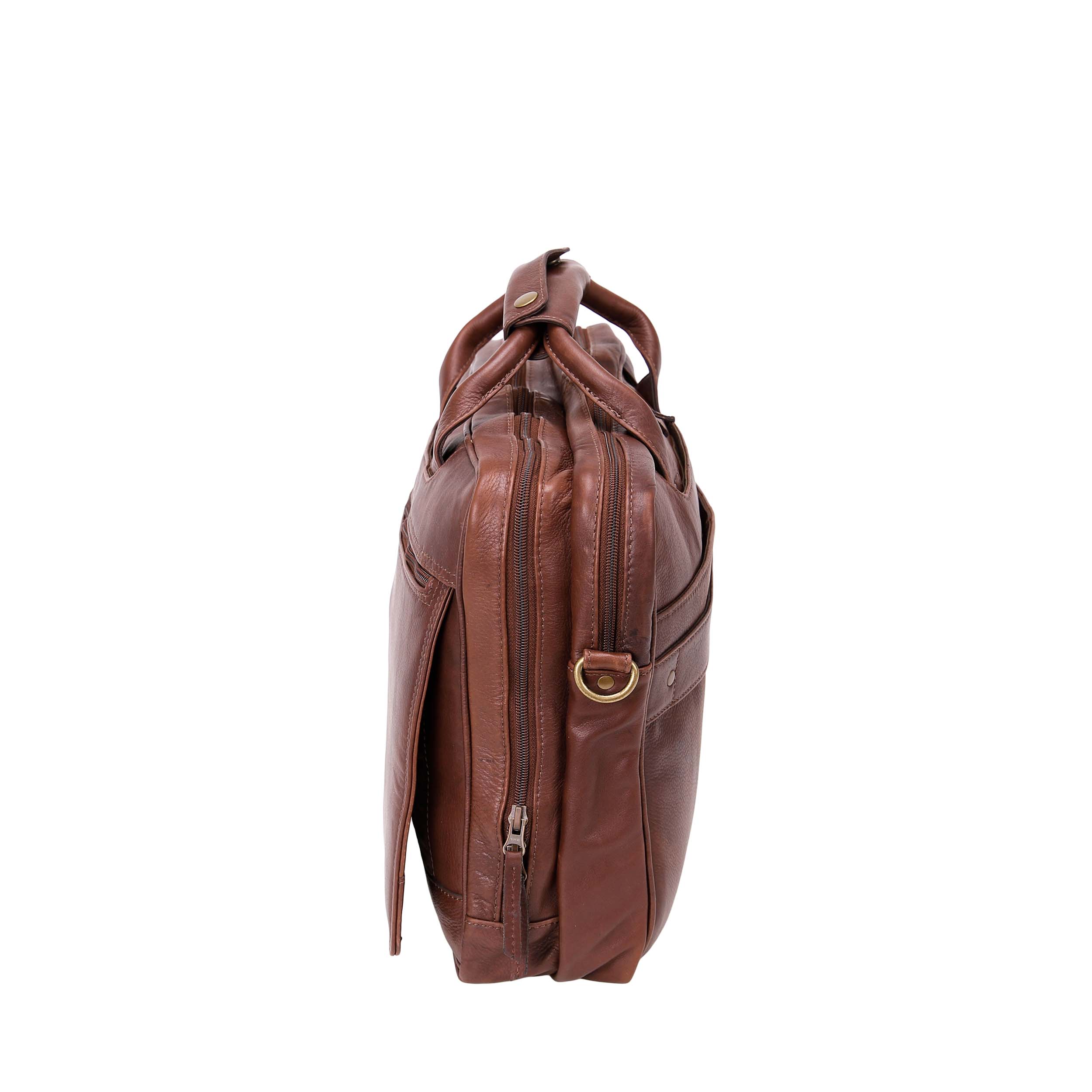 Leather Business Bag 2290 - Dark Brown