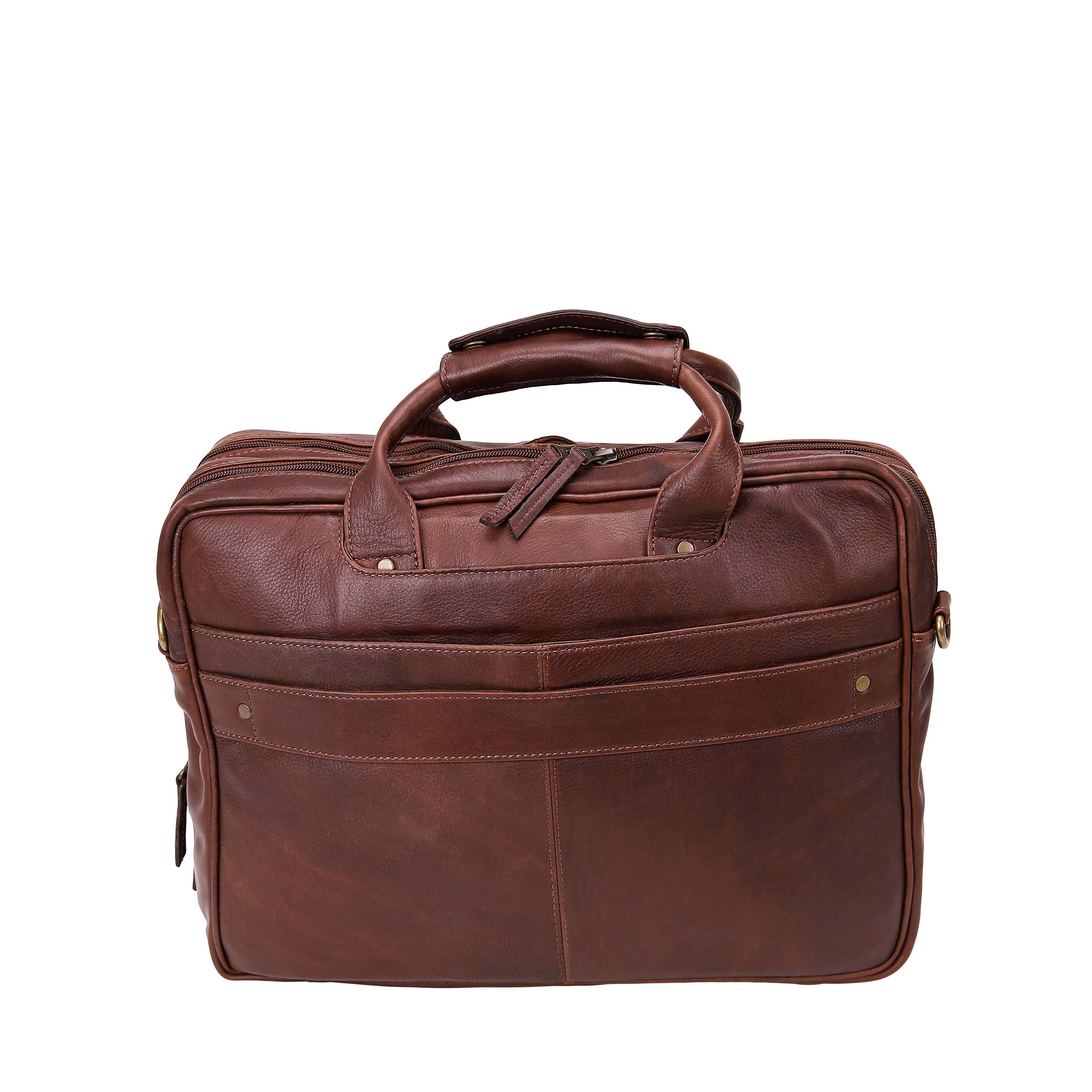 Leather Business Bag 2290 - Dark Brown