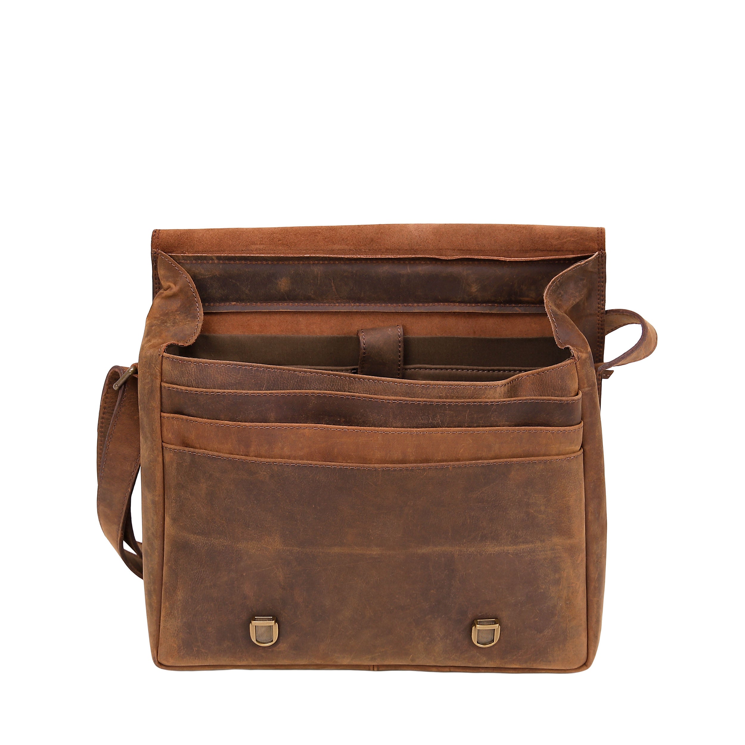 Leather Business Bag Vintage 3846 - Brown