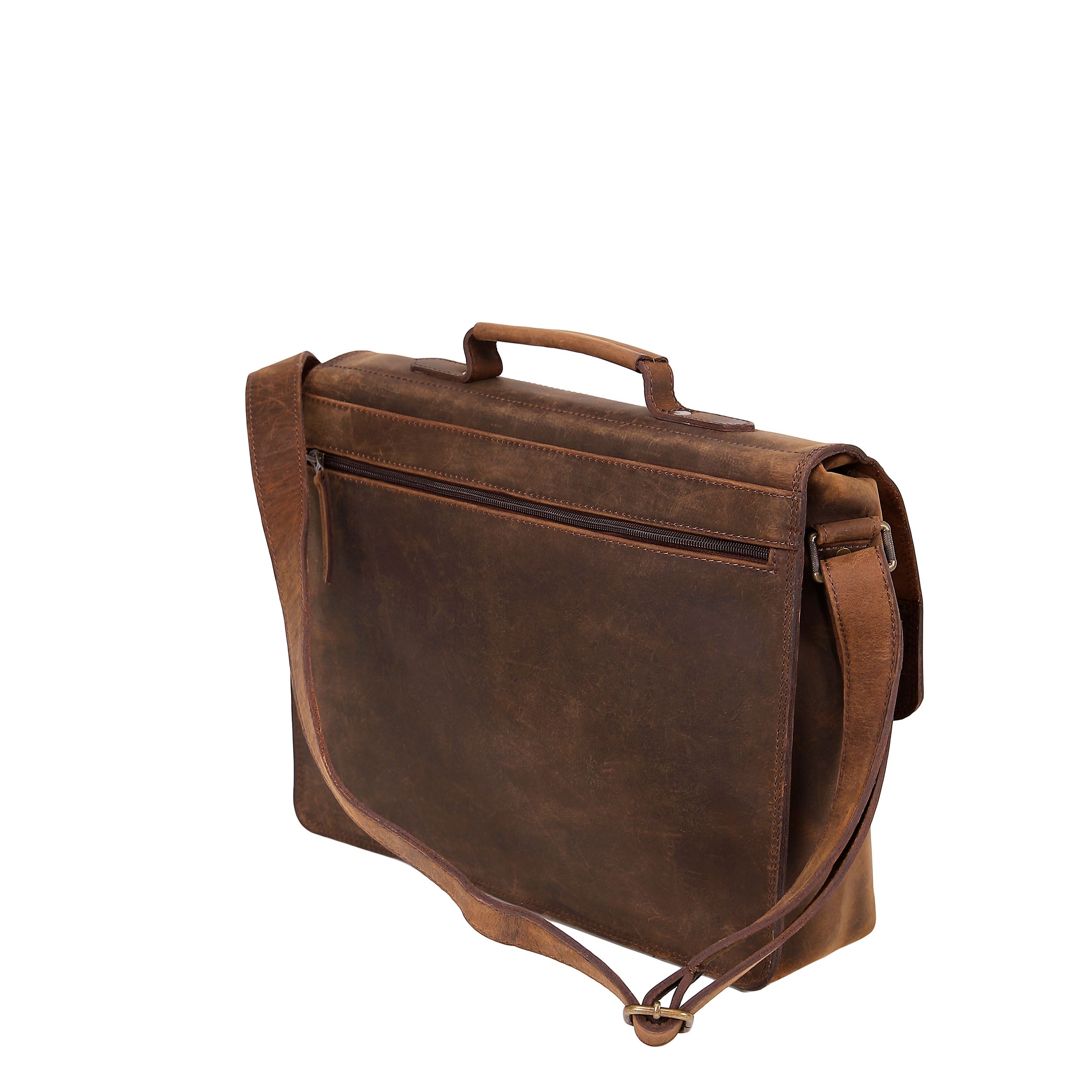 Leather Business Bag Vintage 3846 - Brown