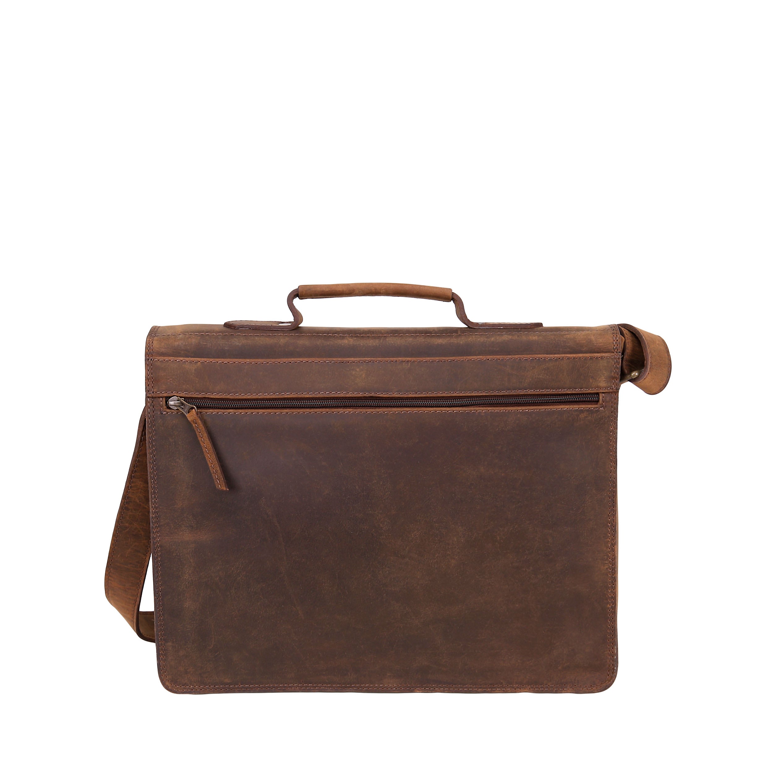 Leather Business Bag Vintage 3846 - Brown