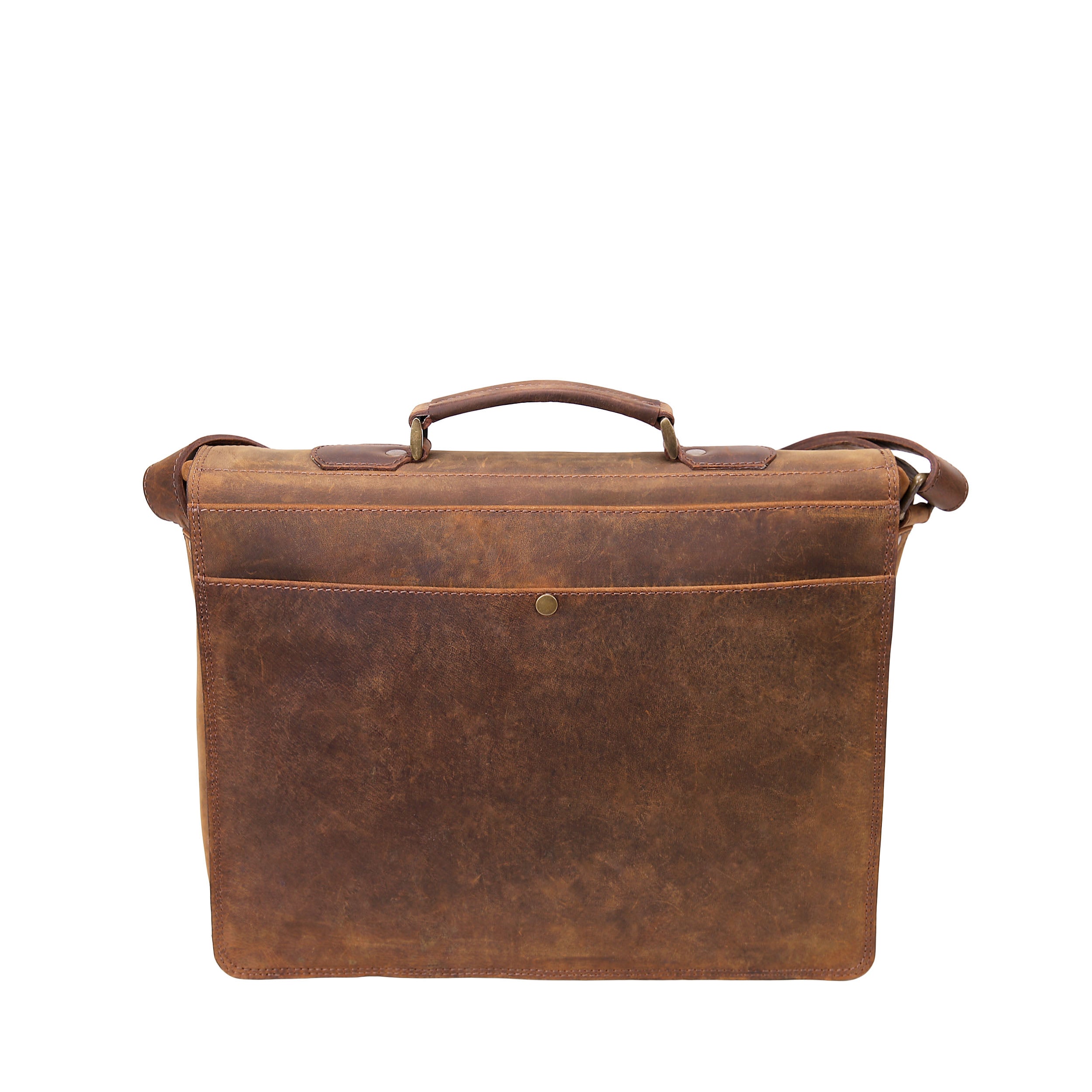 Leather Business Bag Vintage 3848 - Brown