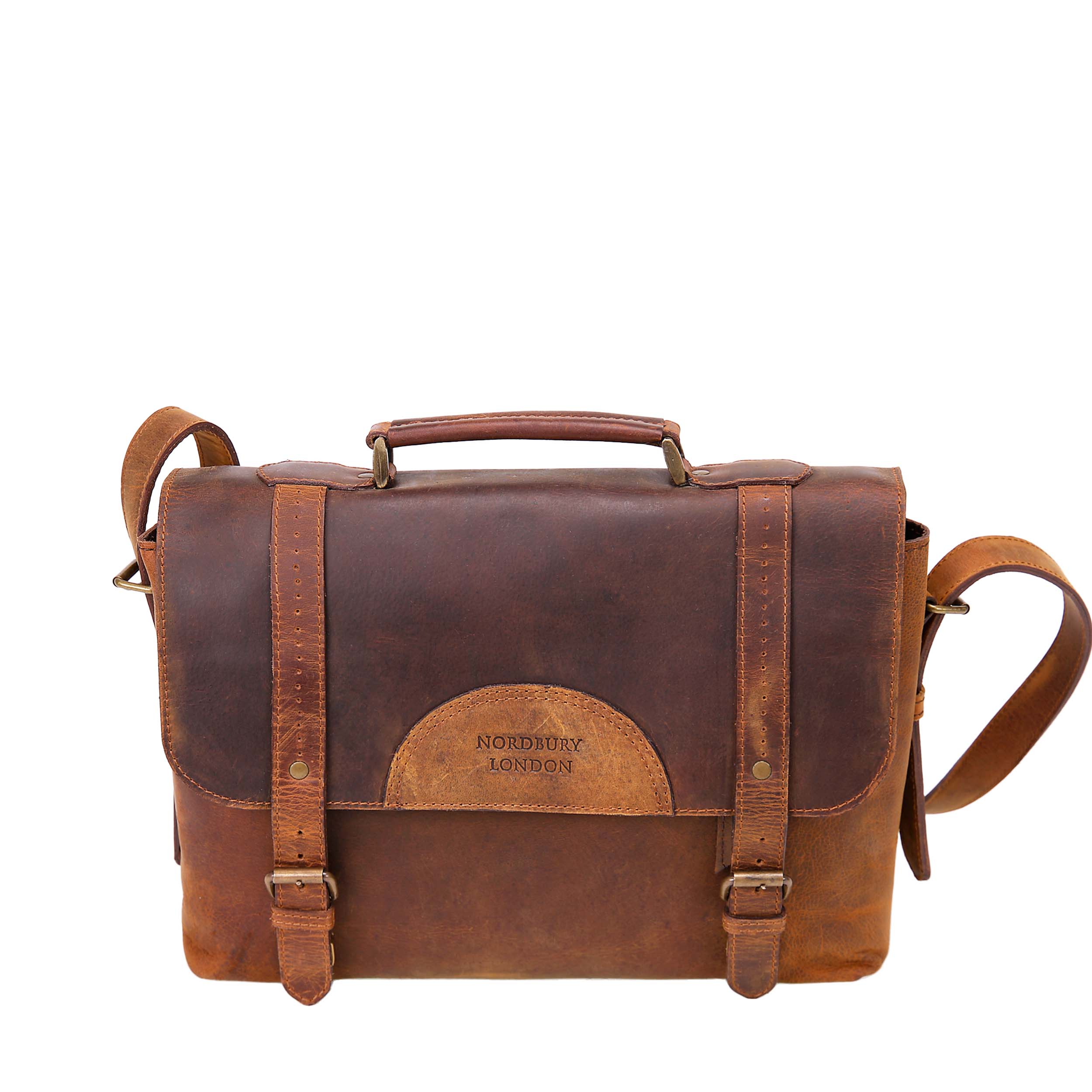 Leather Business Bag 3867 - Brown