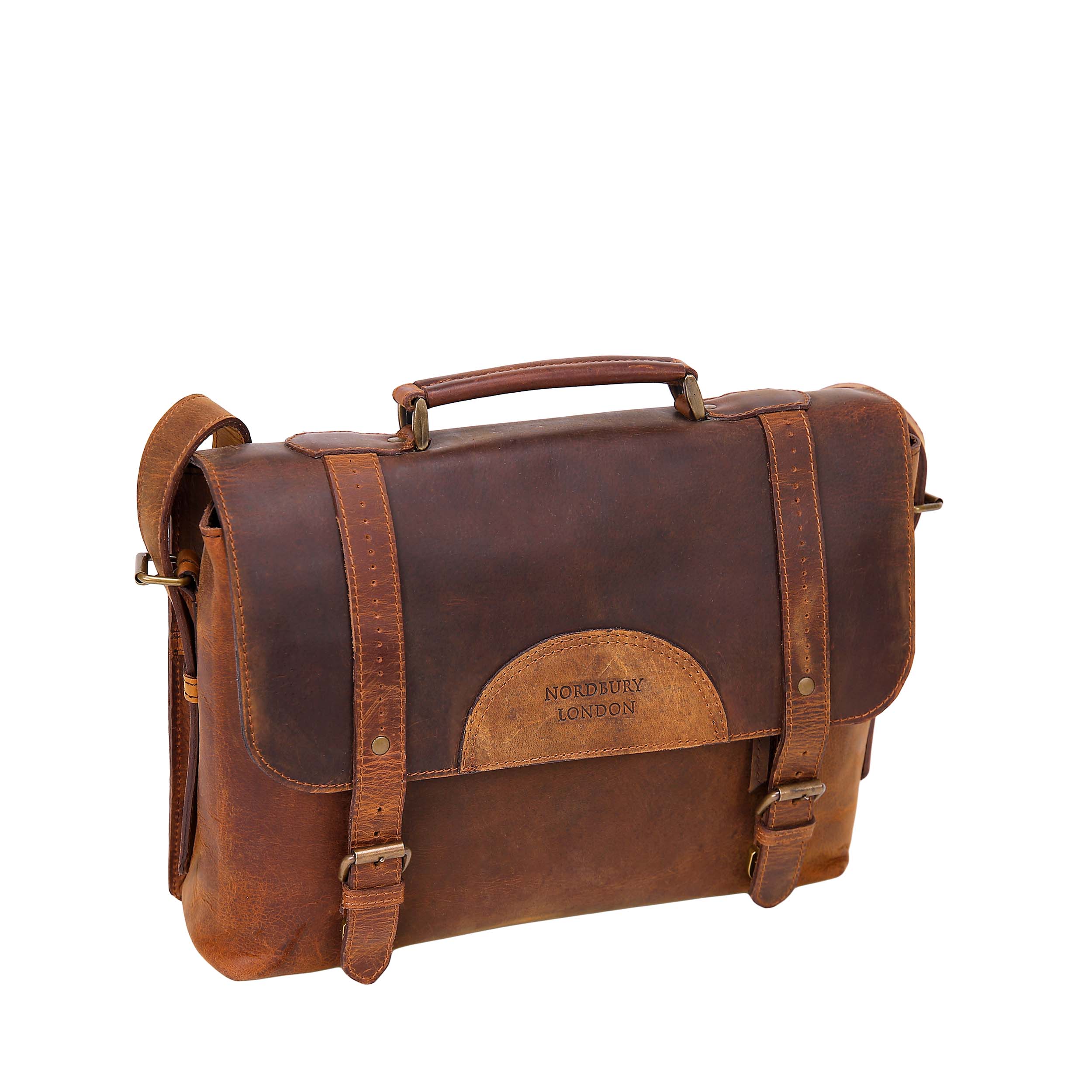 Leather Business Bag 3867 - Brown