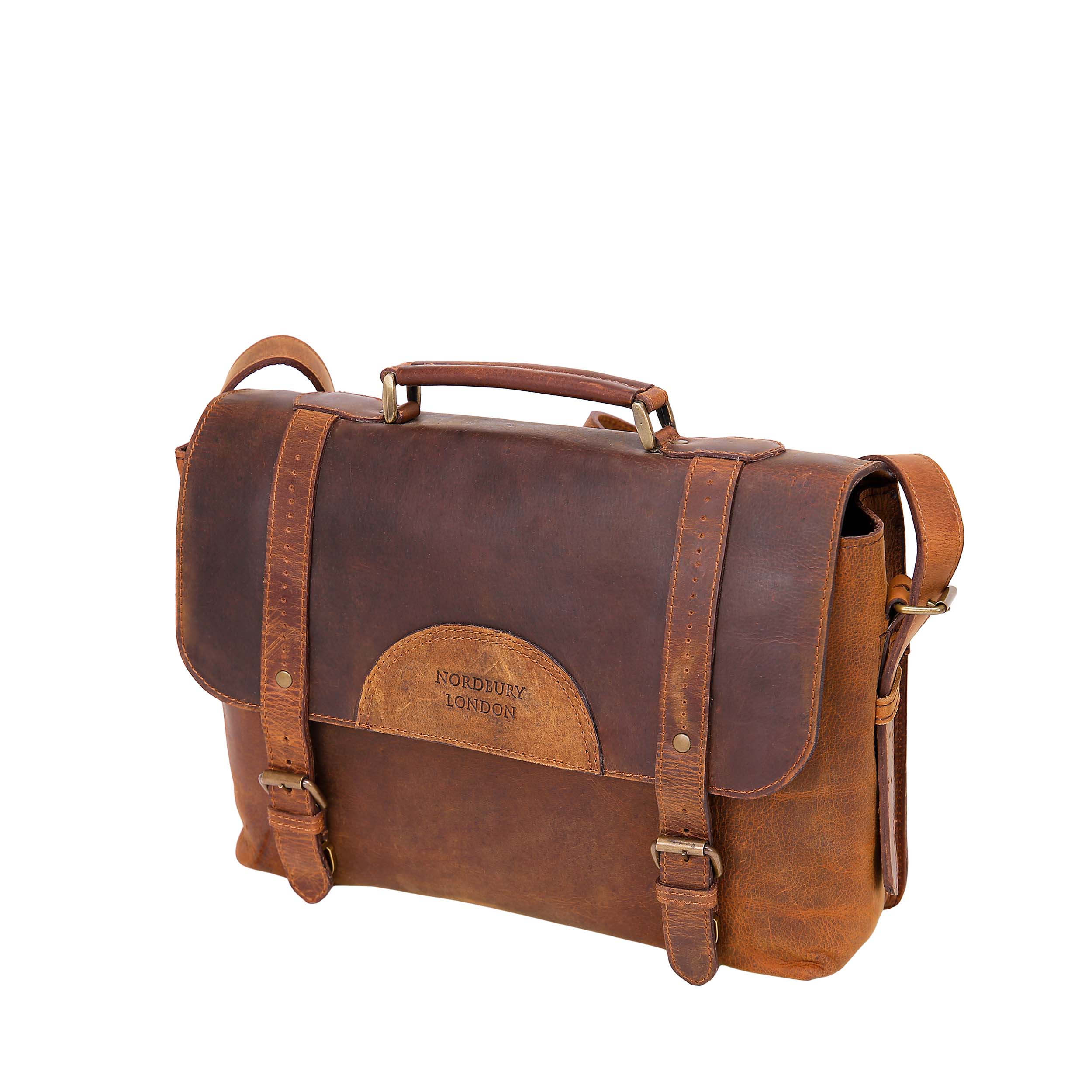 Leather Business Bag 3867 - Brown