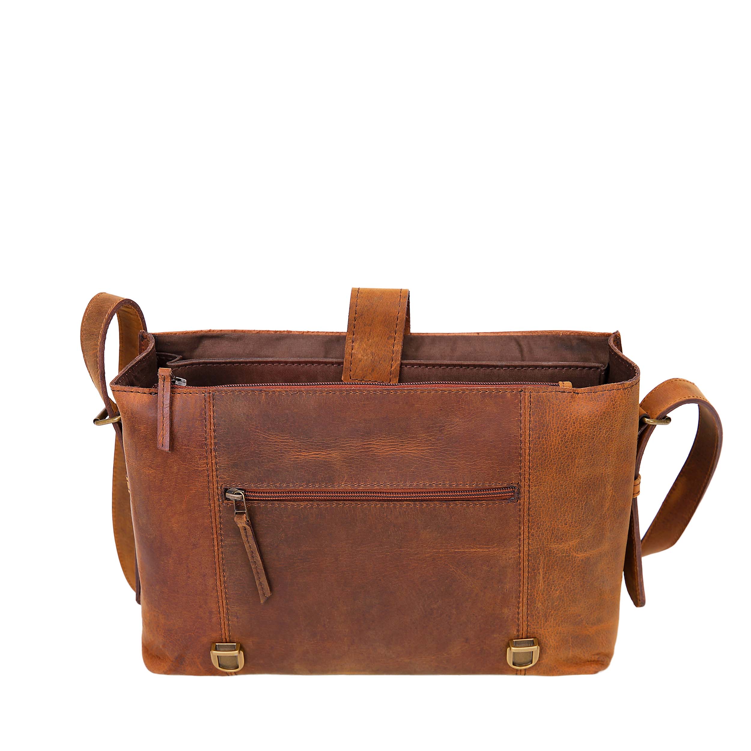 Leather Business Bag 3867 - Brown