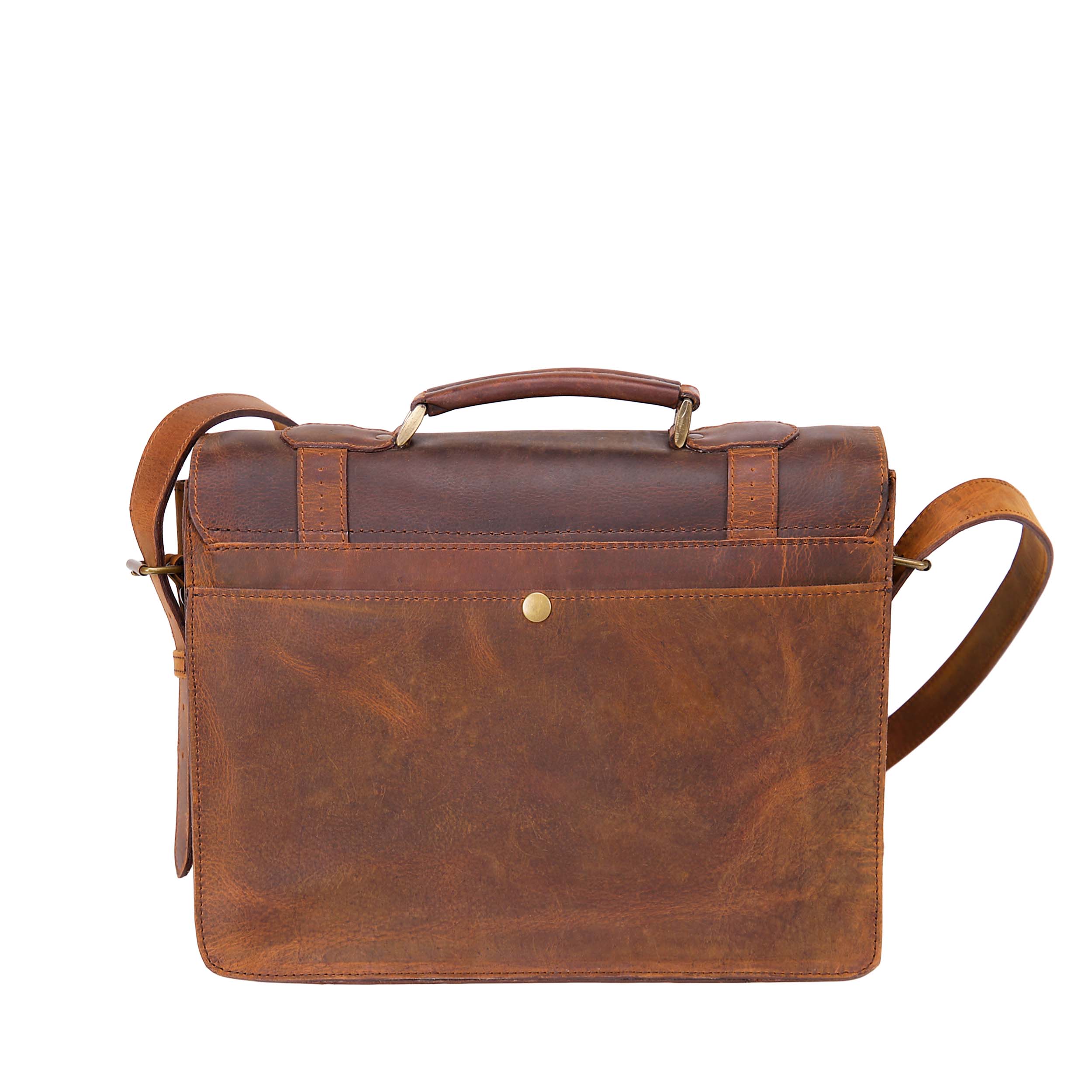 Leather Business Bag 3867 - Brown