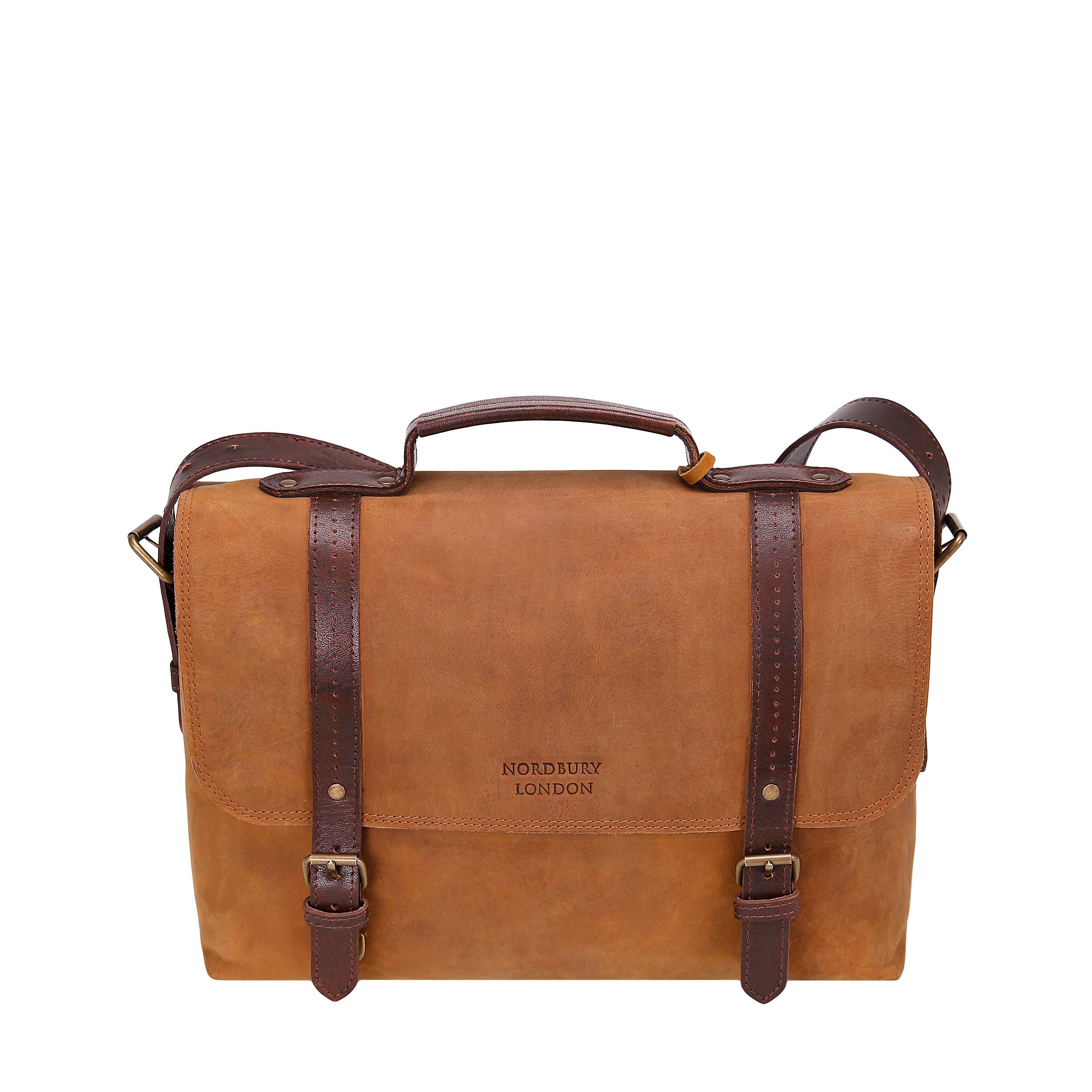 Leather Business Bag 3868 - Mustard