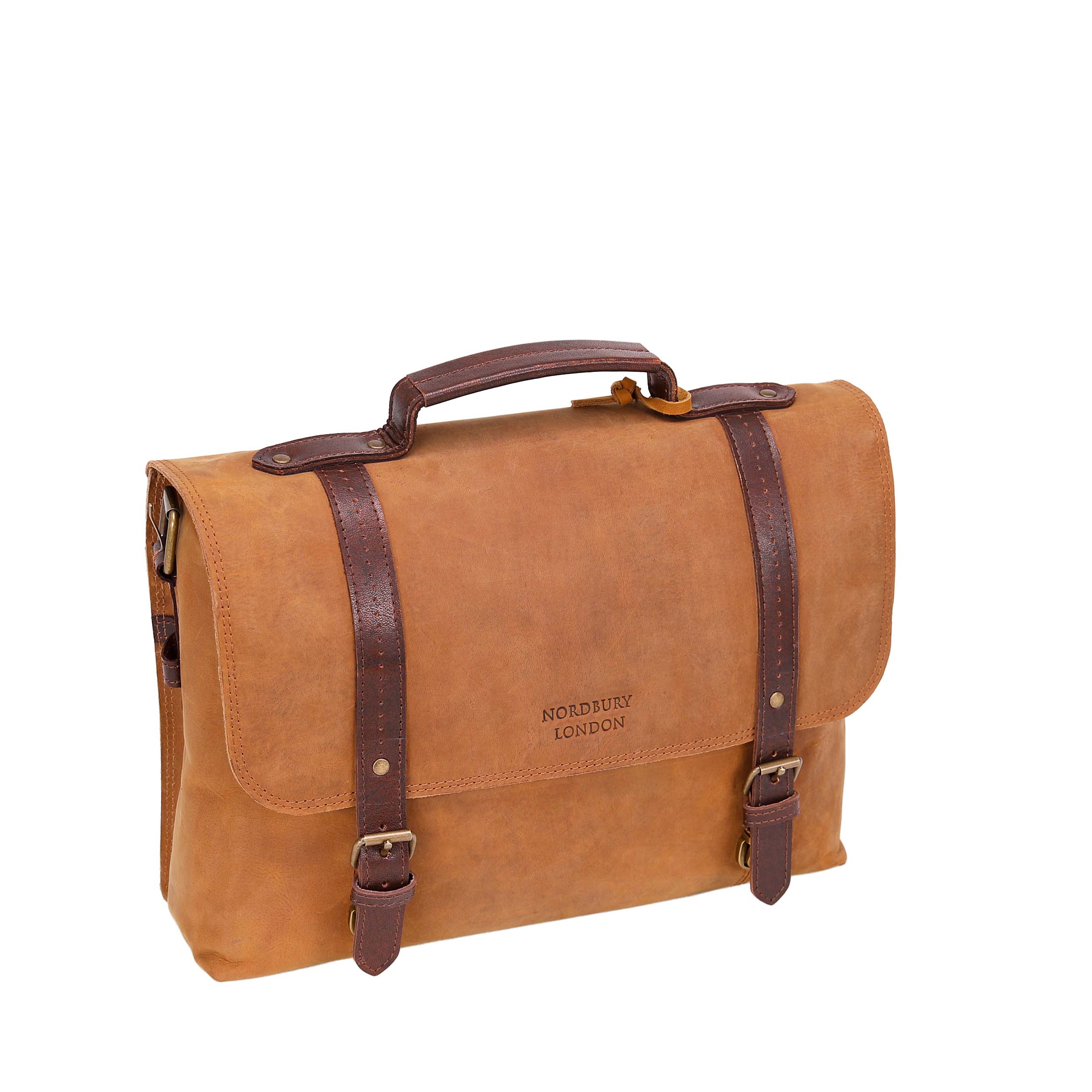 Leather Business Bag 3868 - Mustard