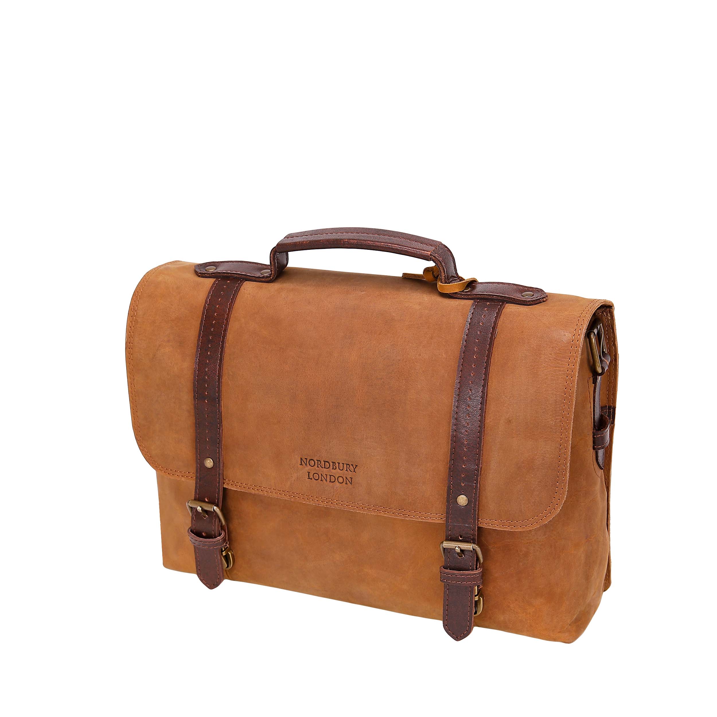 Leather Business Bag 3868 - Mustard