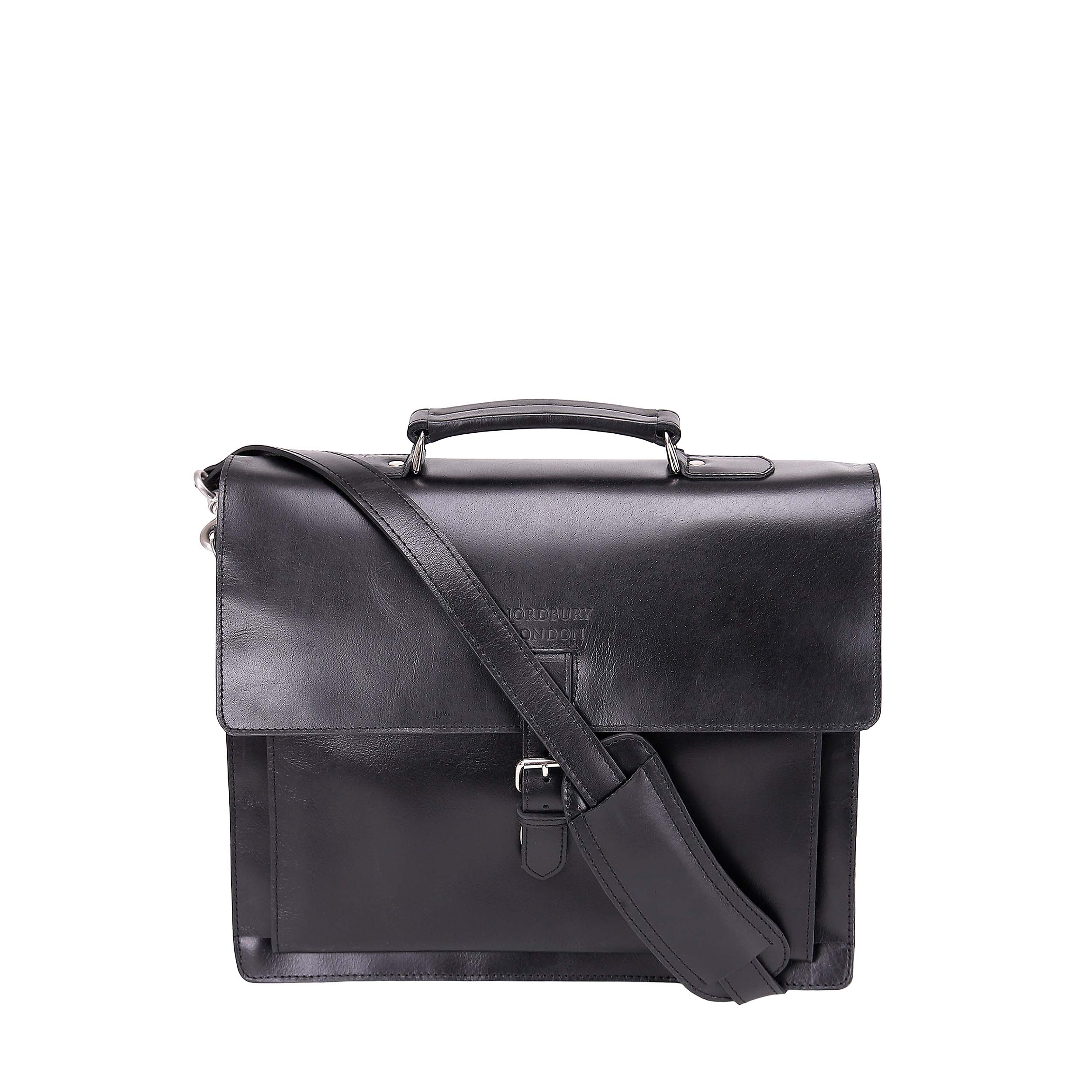 Leather Business Bag 9252 - Black