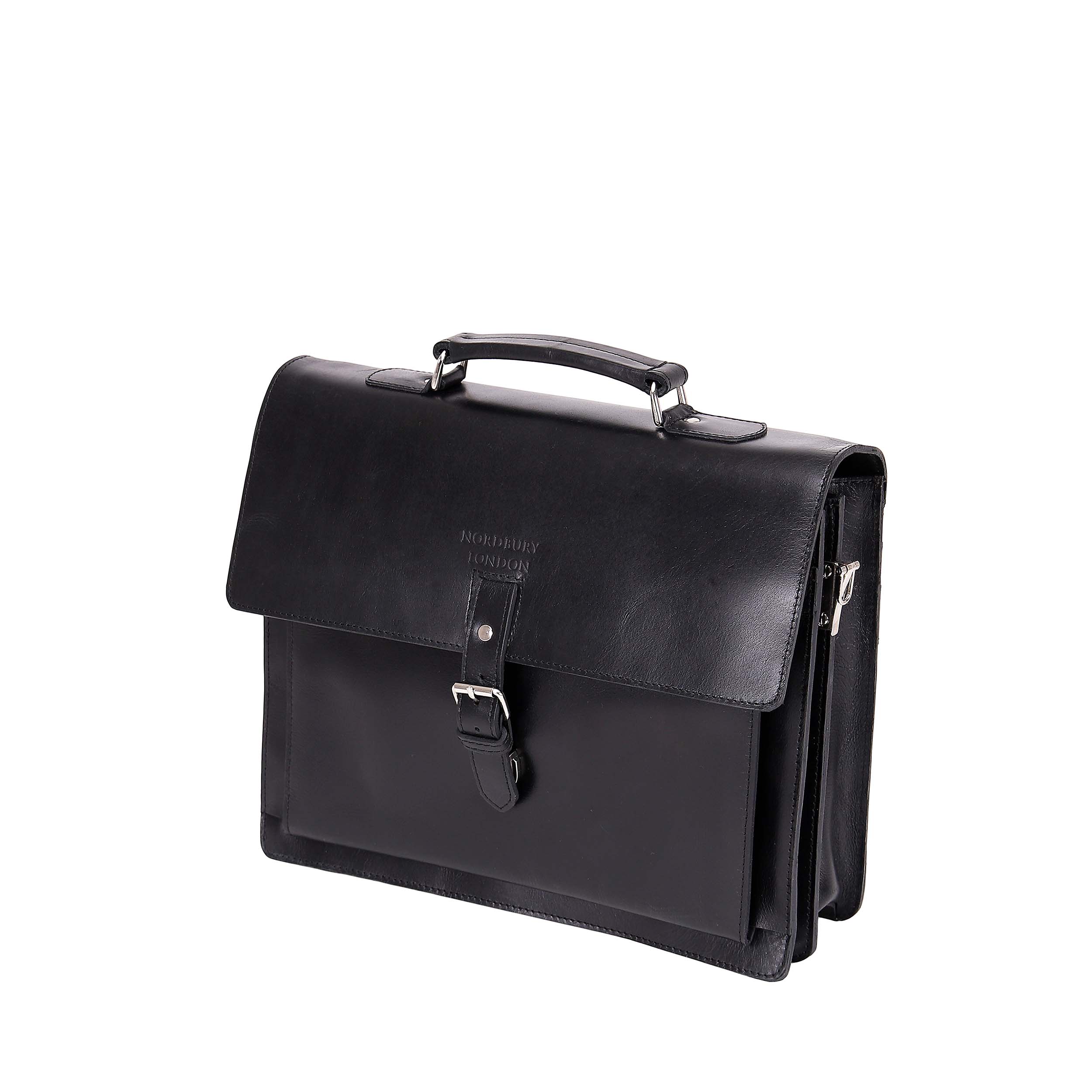 Leather Business Bag 9252 - Black