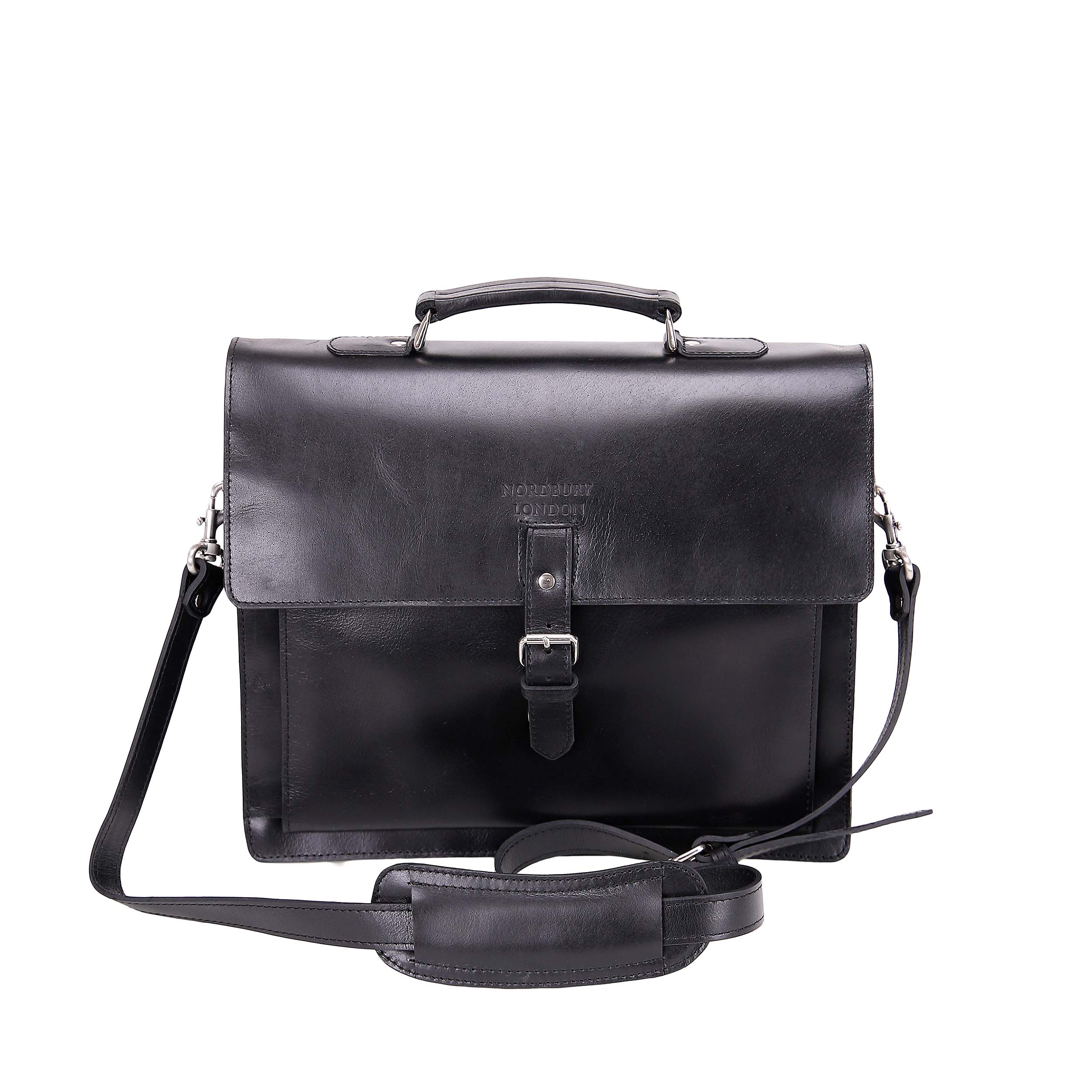 Leather Business Bag 9252 - Black