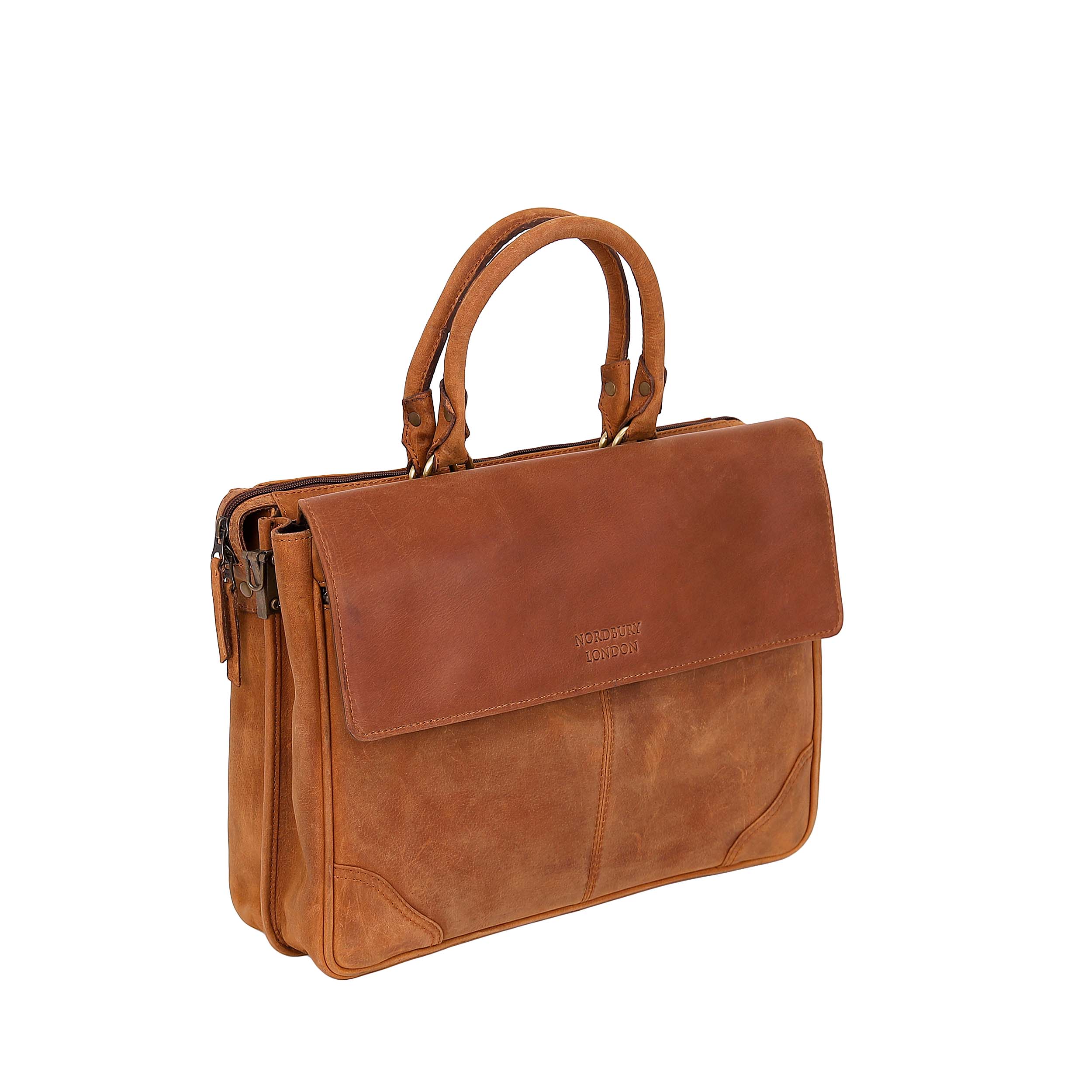 Leather Business Bag 0211 - Brown