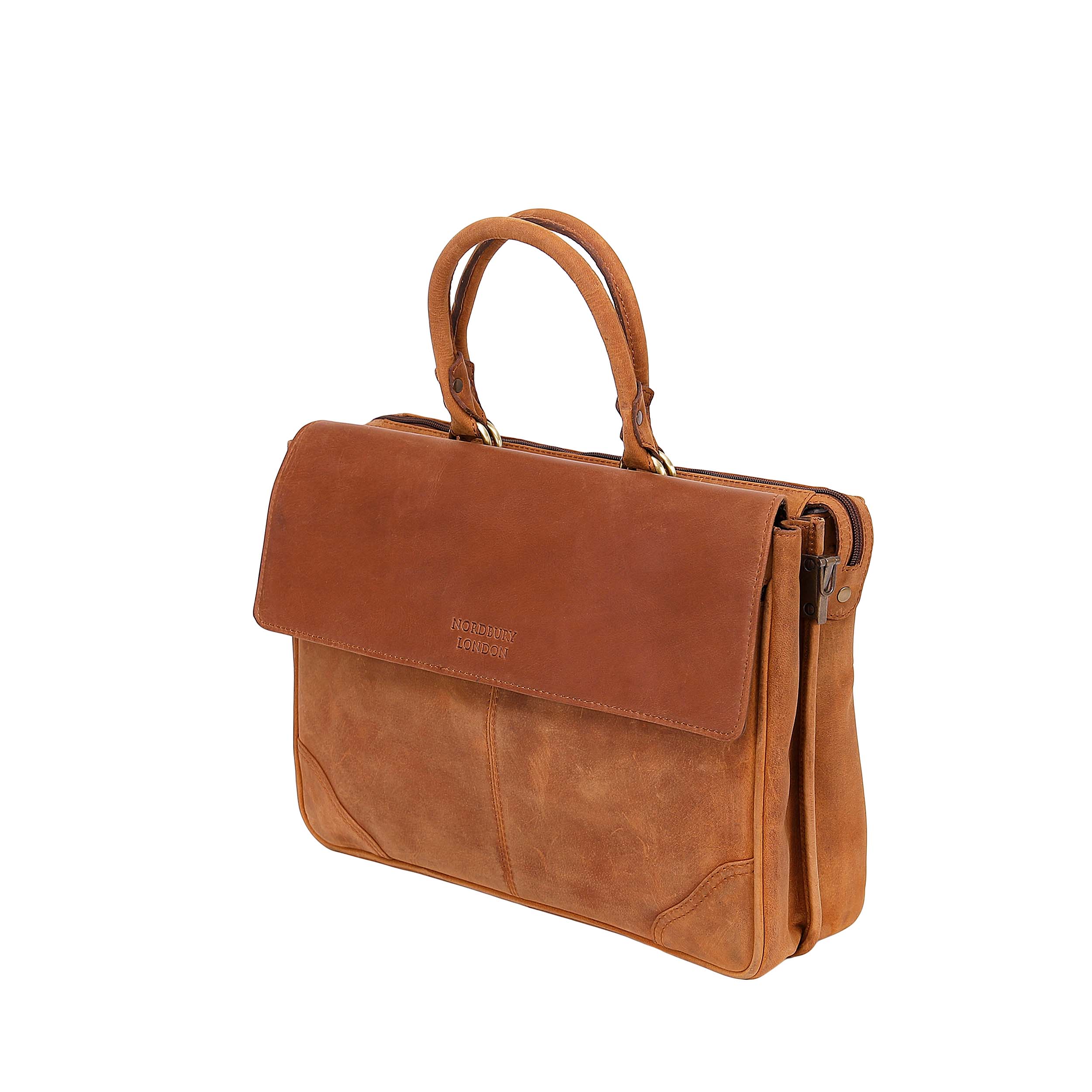 Leather Business Bag 0211 - Brown