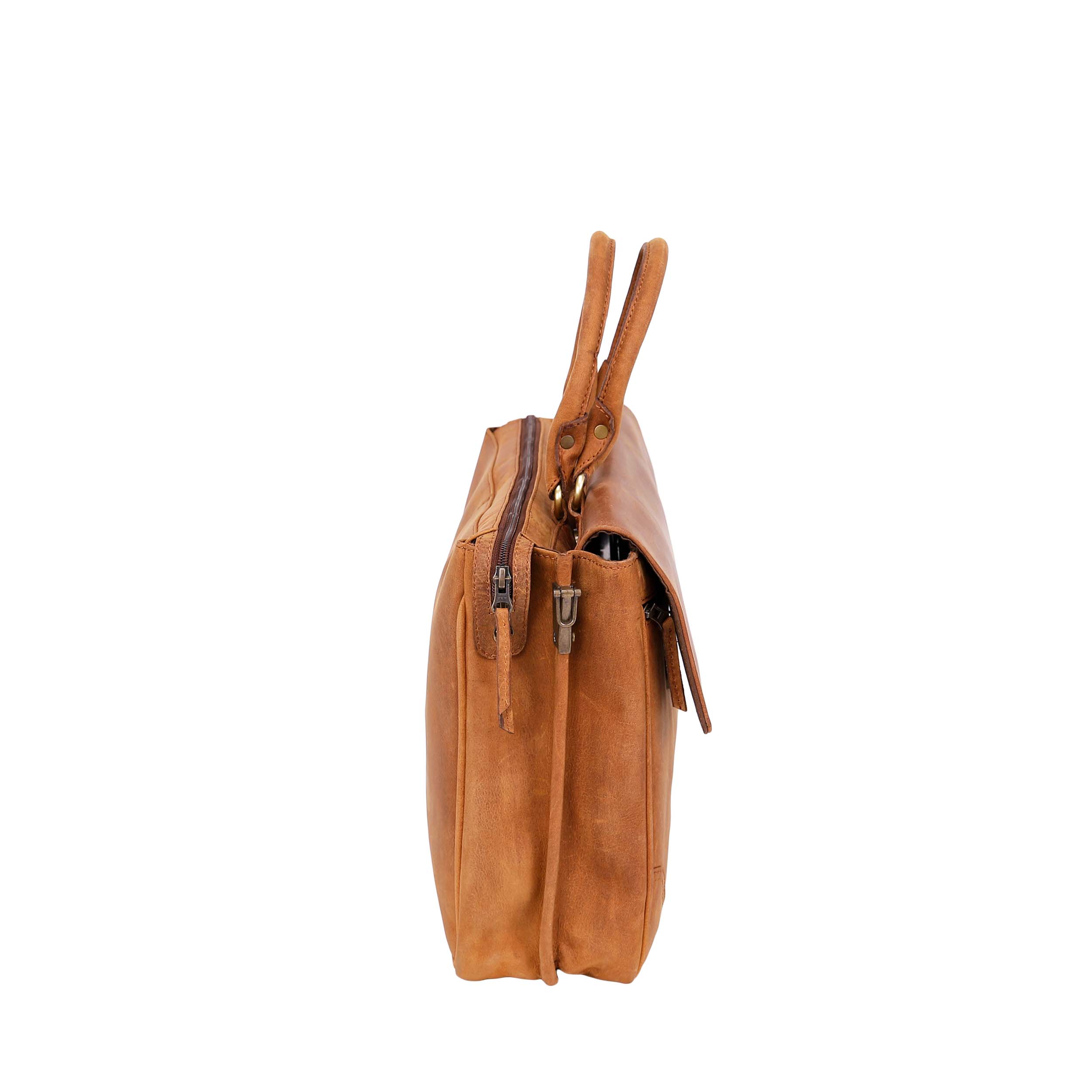 Leather Business Bag 0211 - Brown