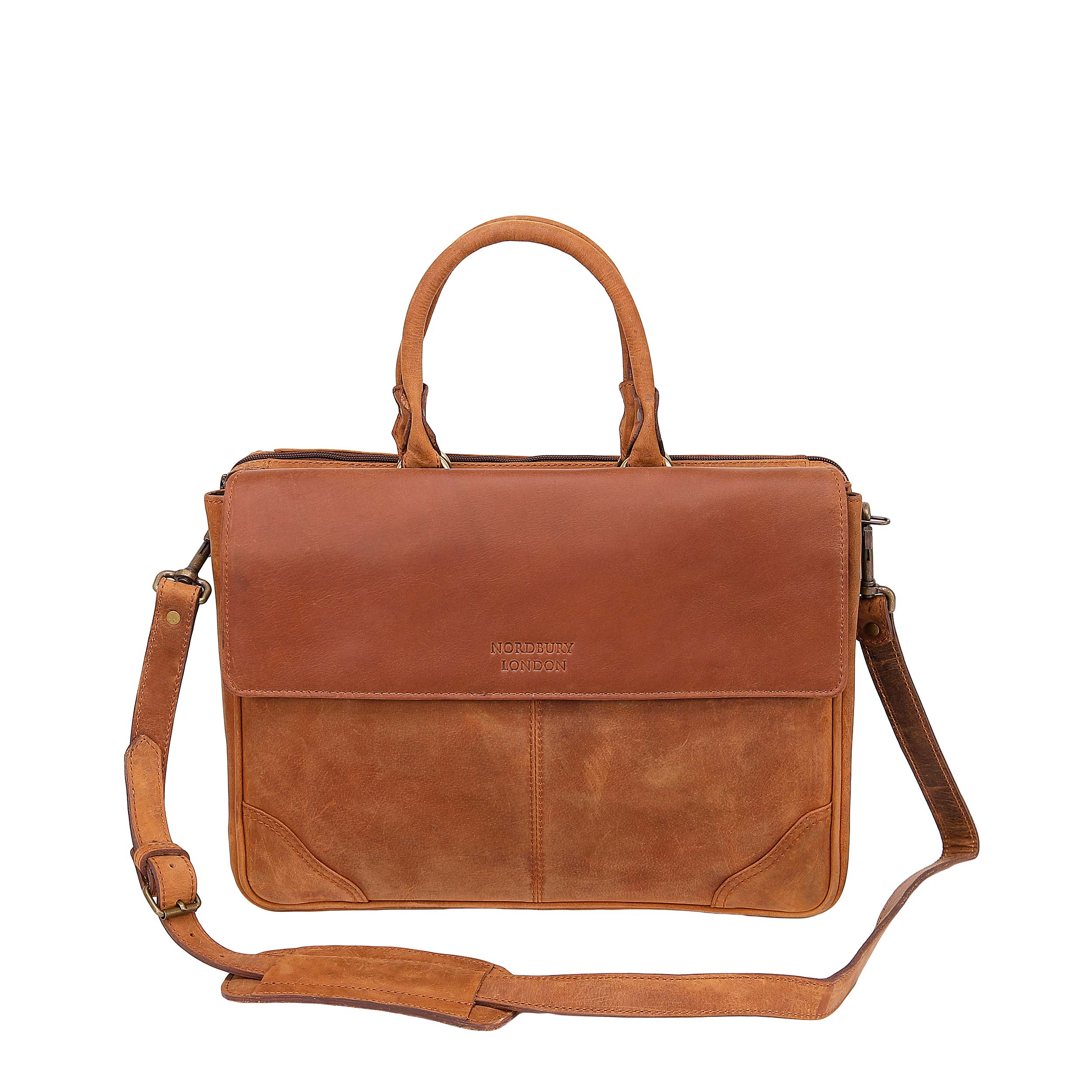 Leather Business Bag 0211 - Brown