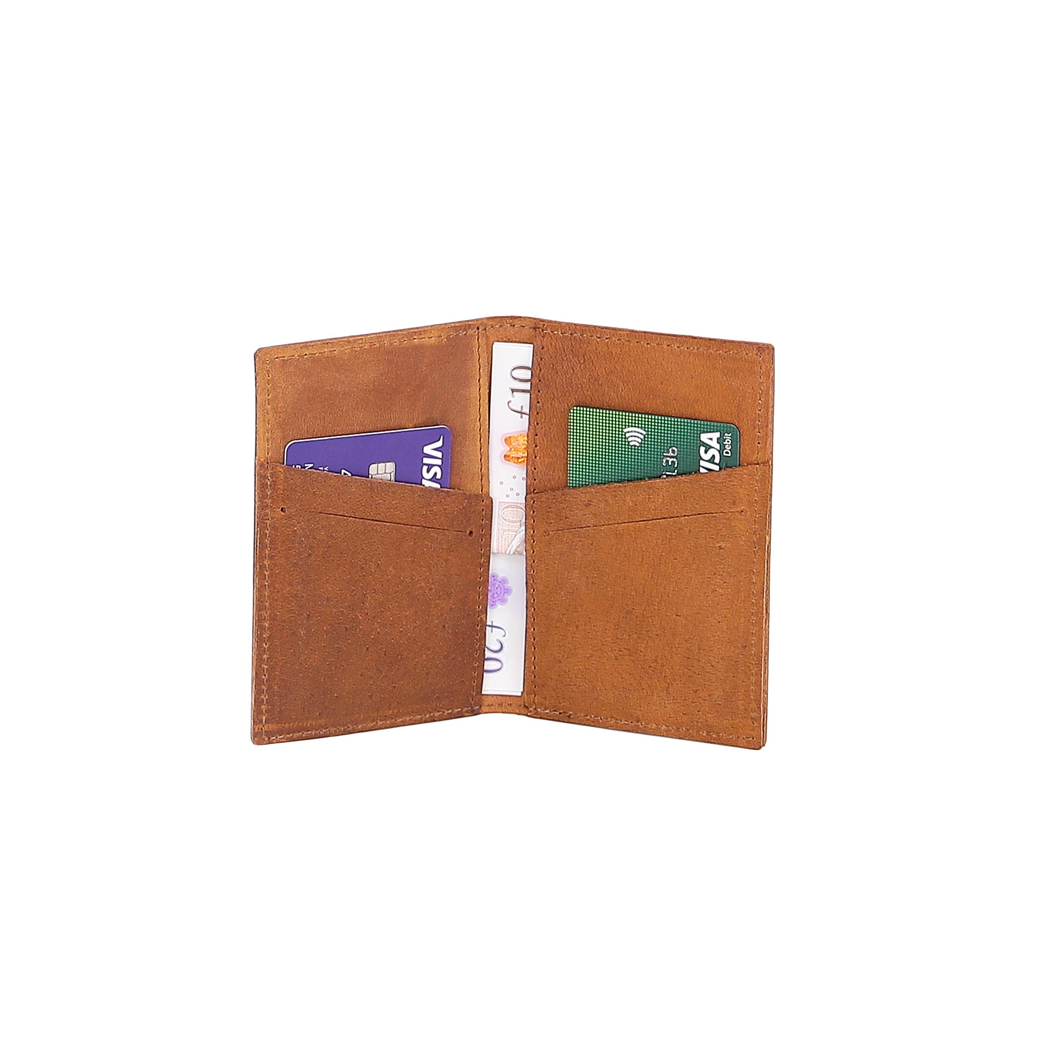 Leather Card Holder - Light Brown