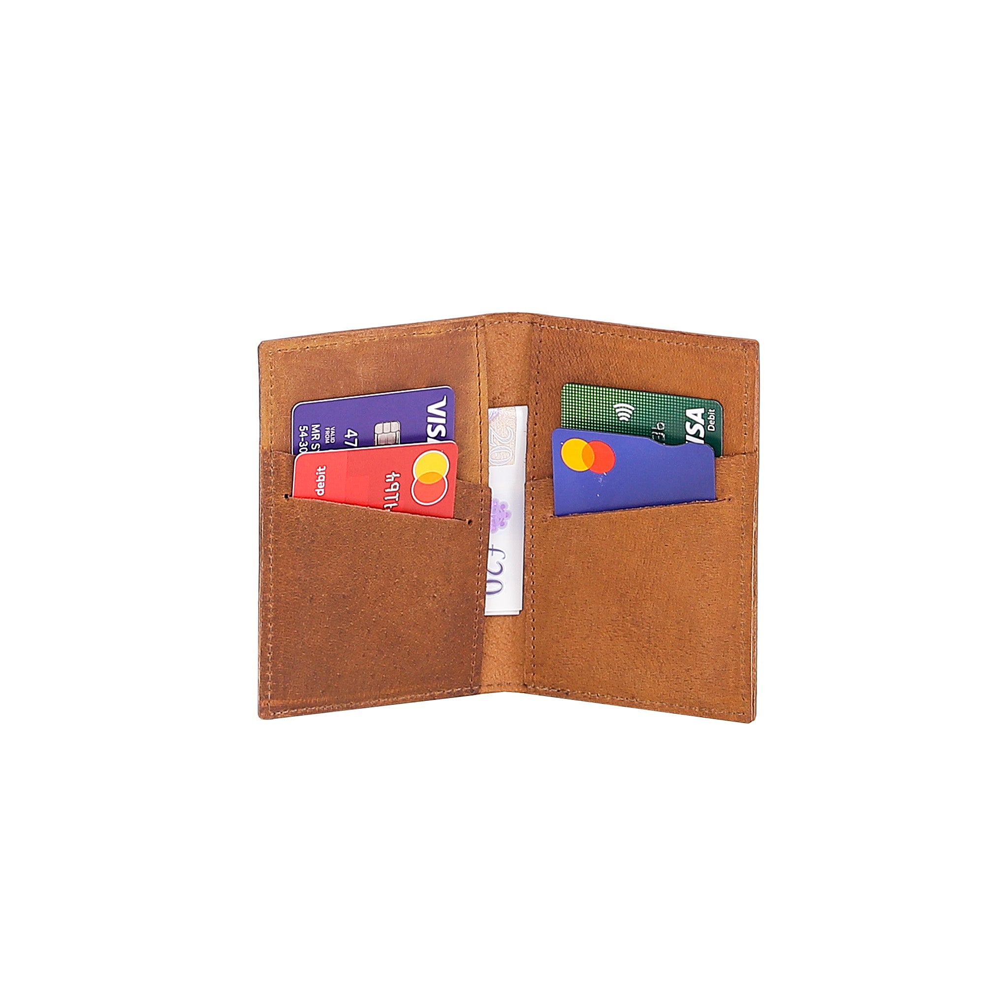 Leather Card Holder - Light Brown