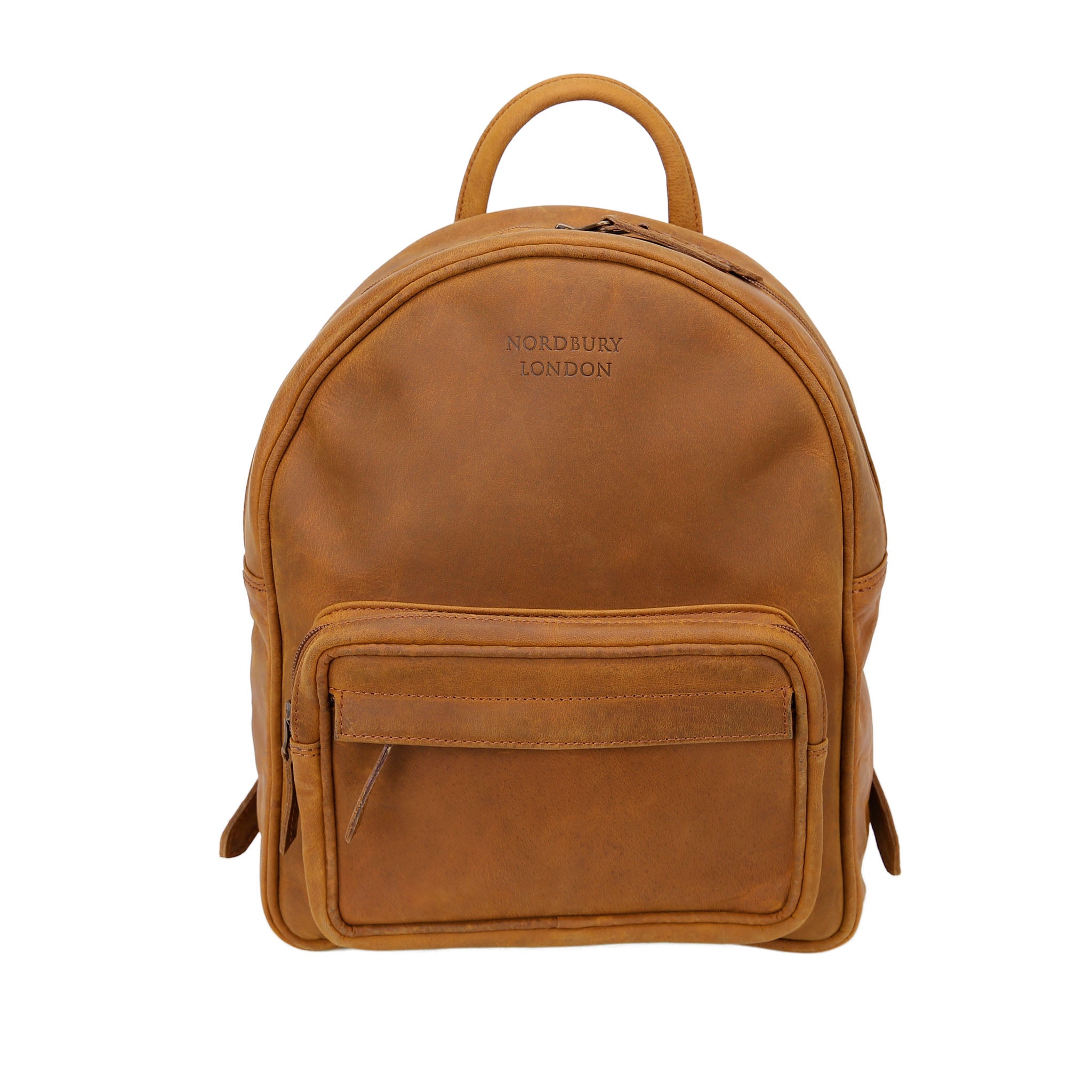 Leather Backpack 3208 - Light Brown