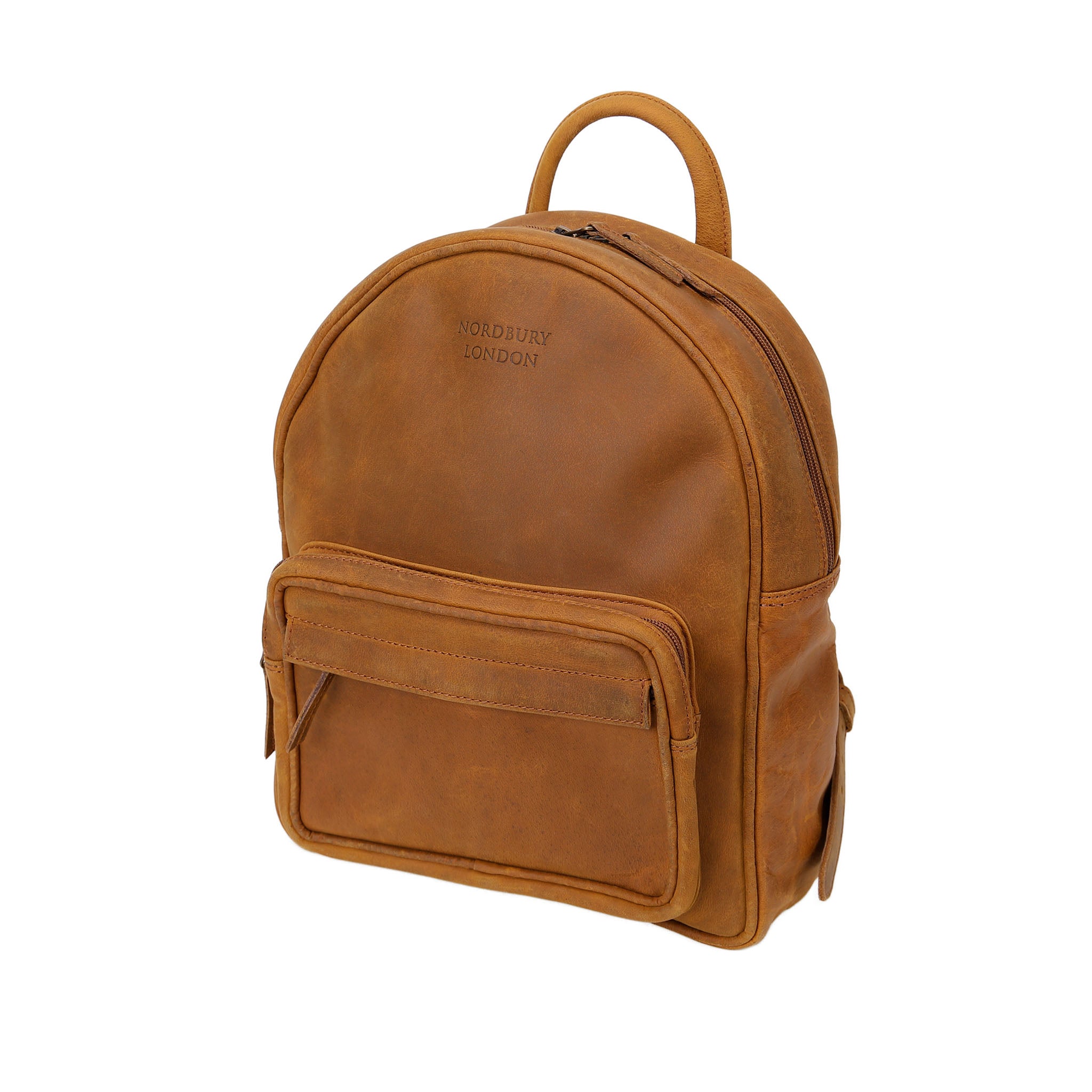 Leather Backpack 3208 - Light Brown