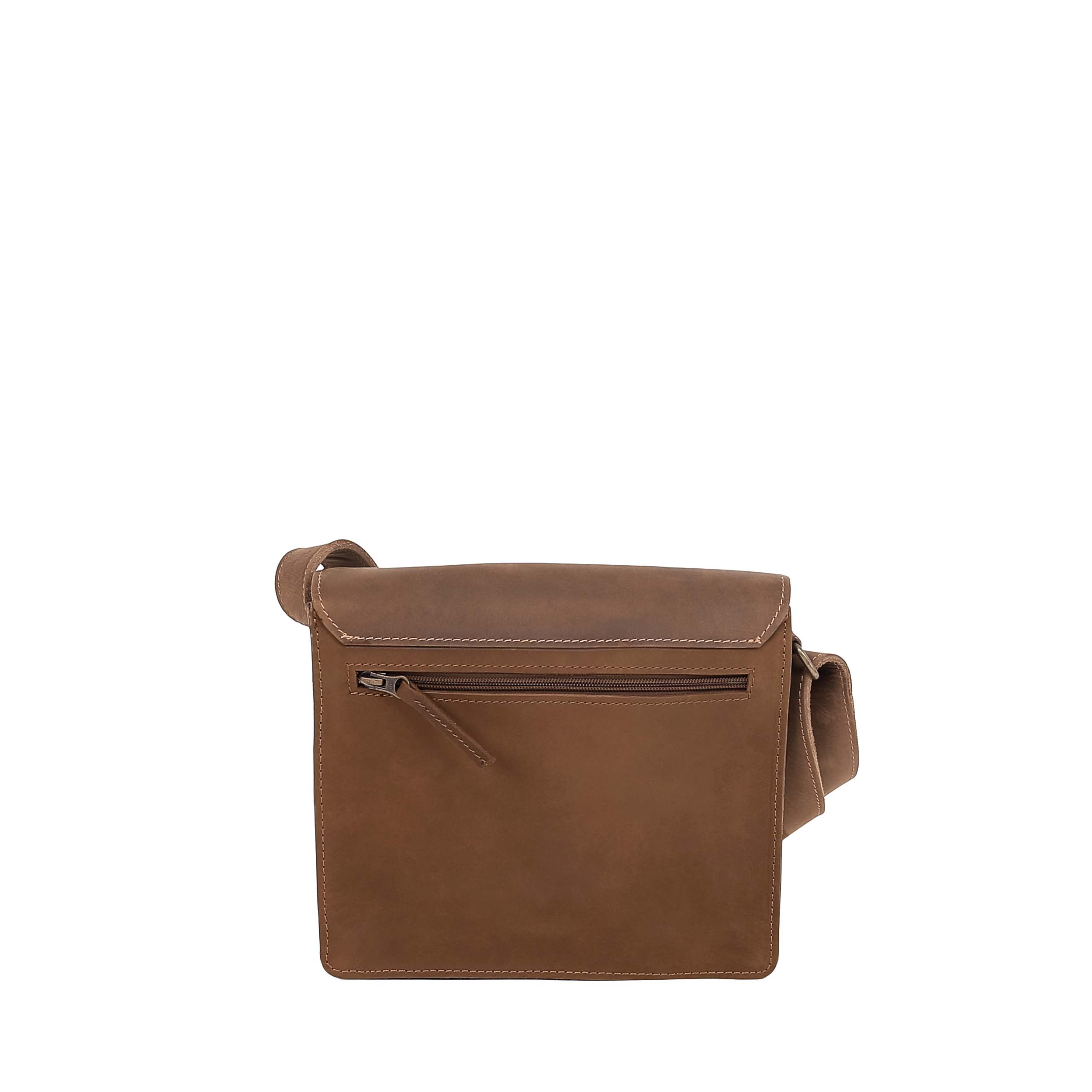 Leather Messenger Bag 9202 - Light Brown