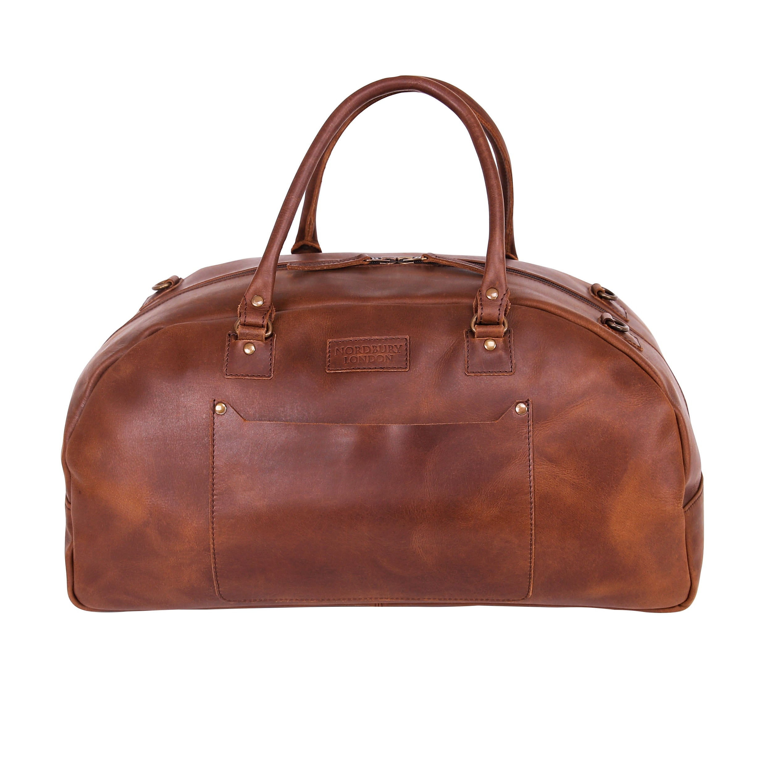 Leather Holdalls Bag 4440 - Medium Brown