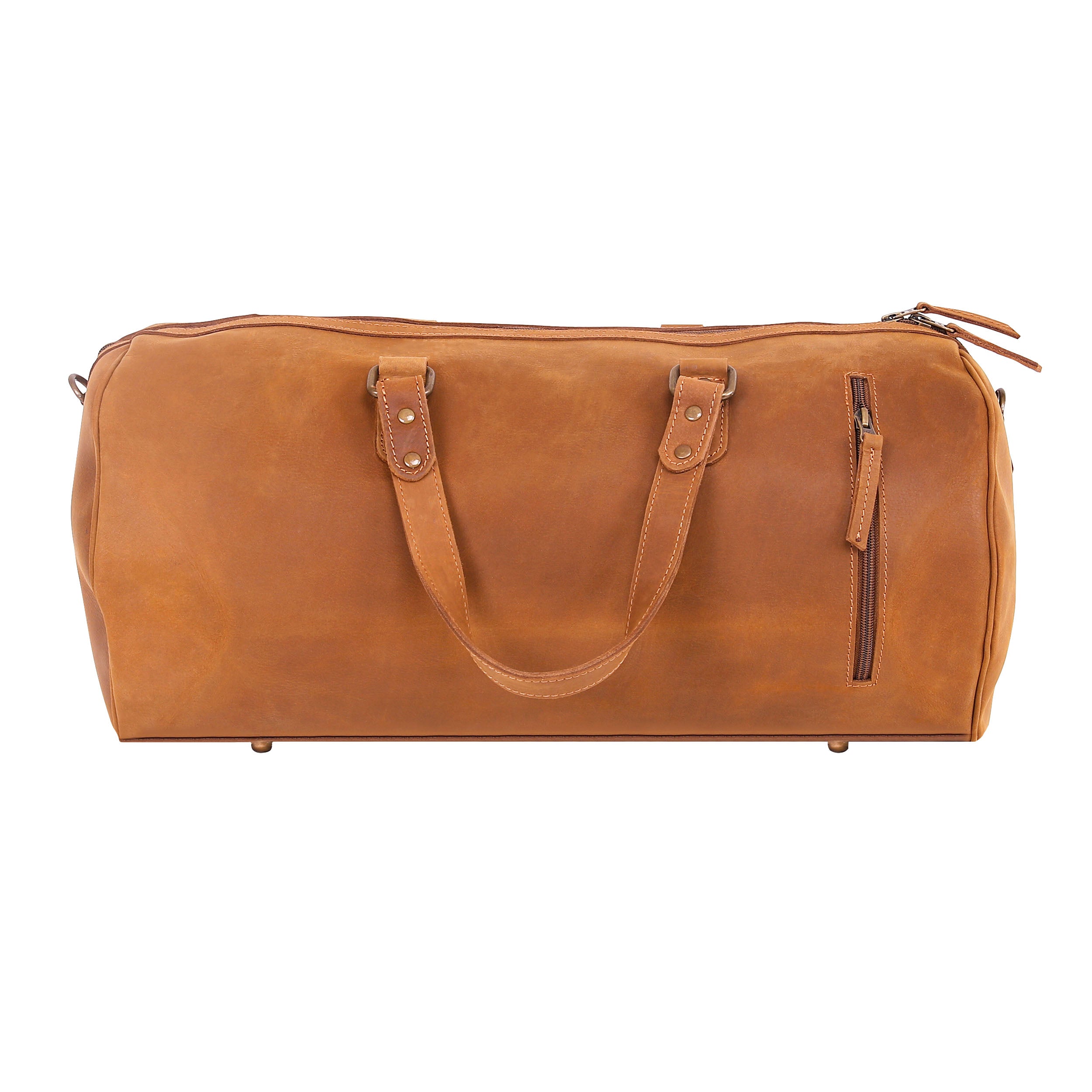 Leather Holdalls Bag 6116 - Brown