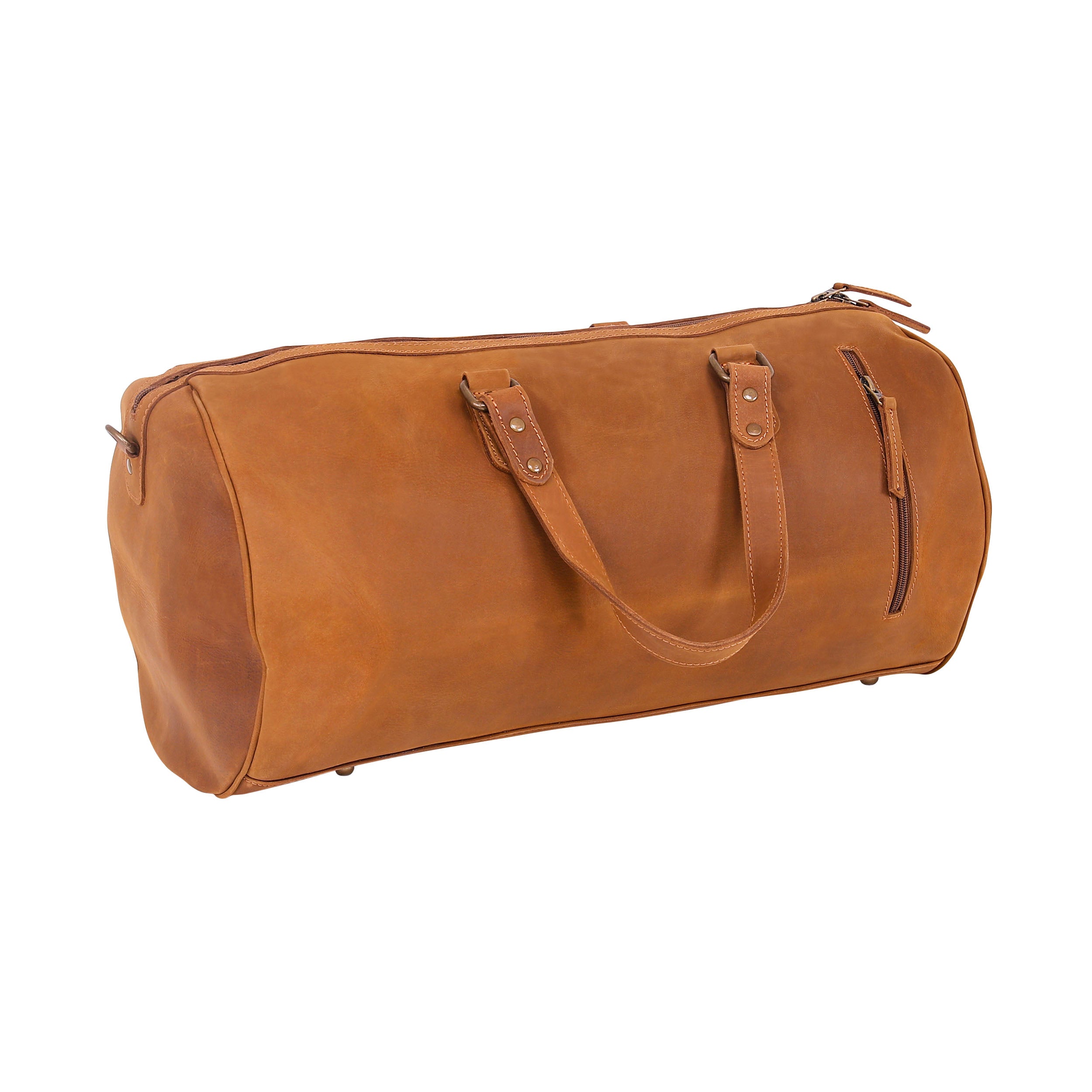 Leather Holdalls Bag 6116 - Brown