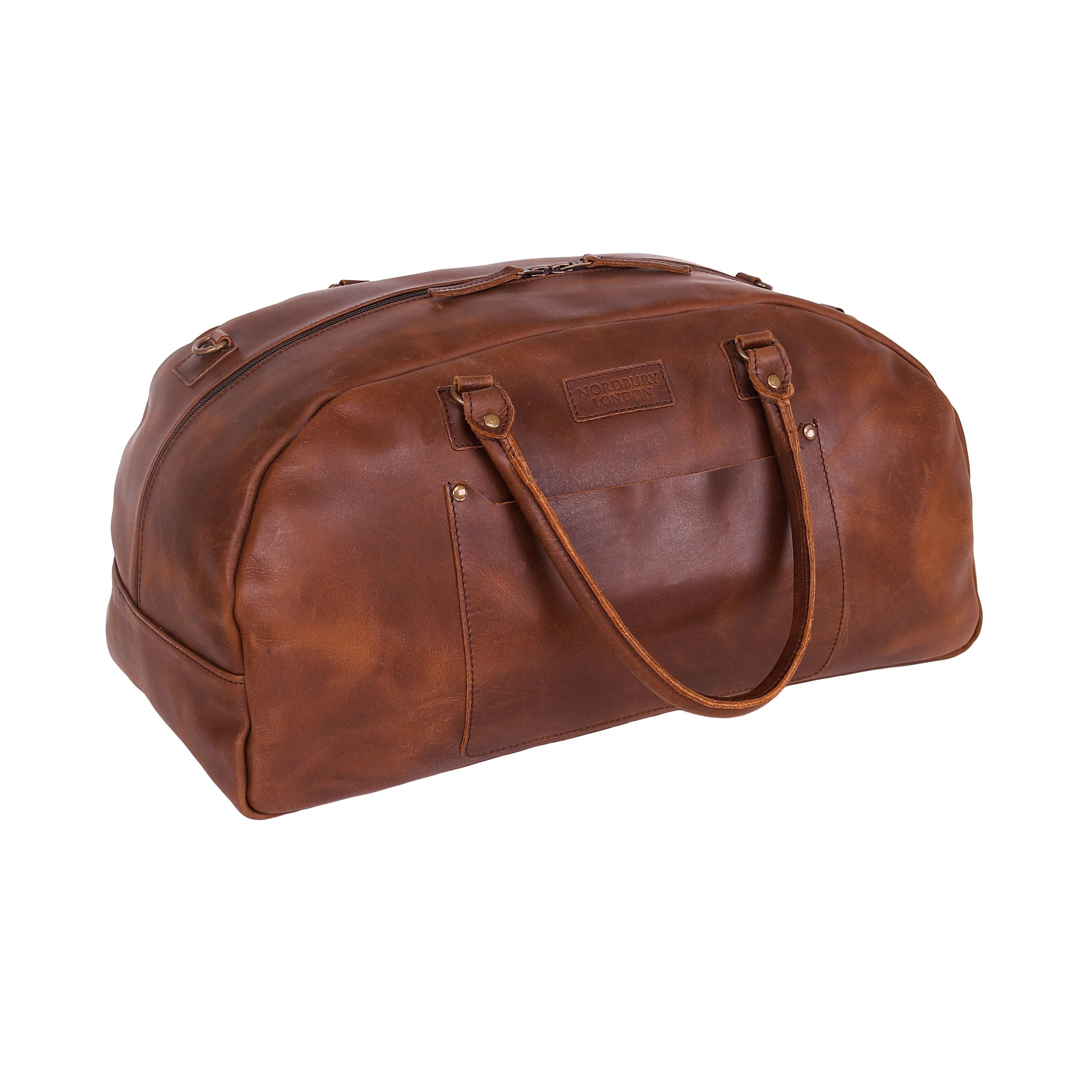 Leather Holdalls Bag 4440 - Medium Brown