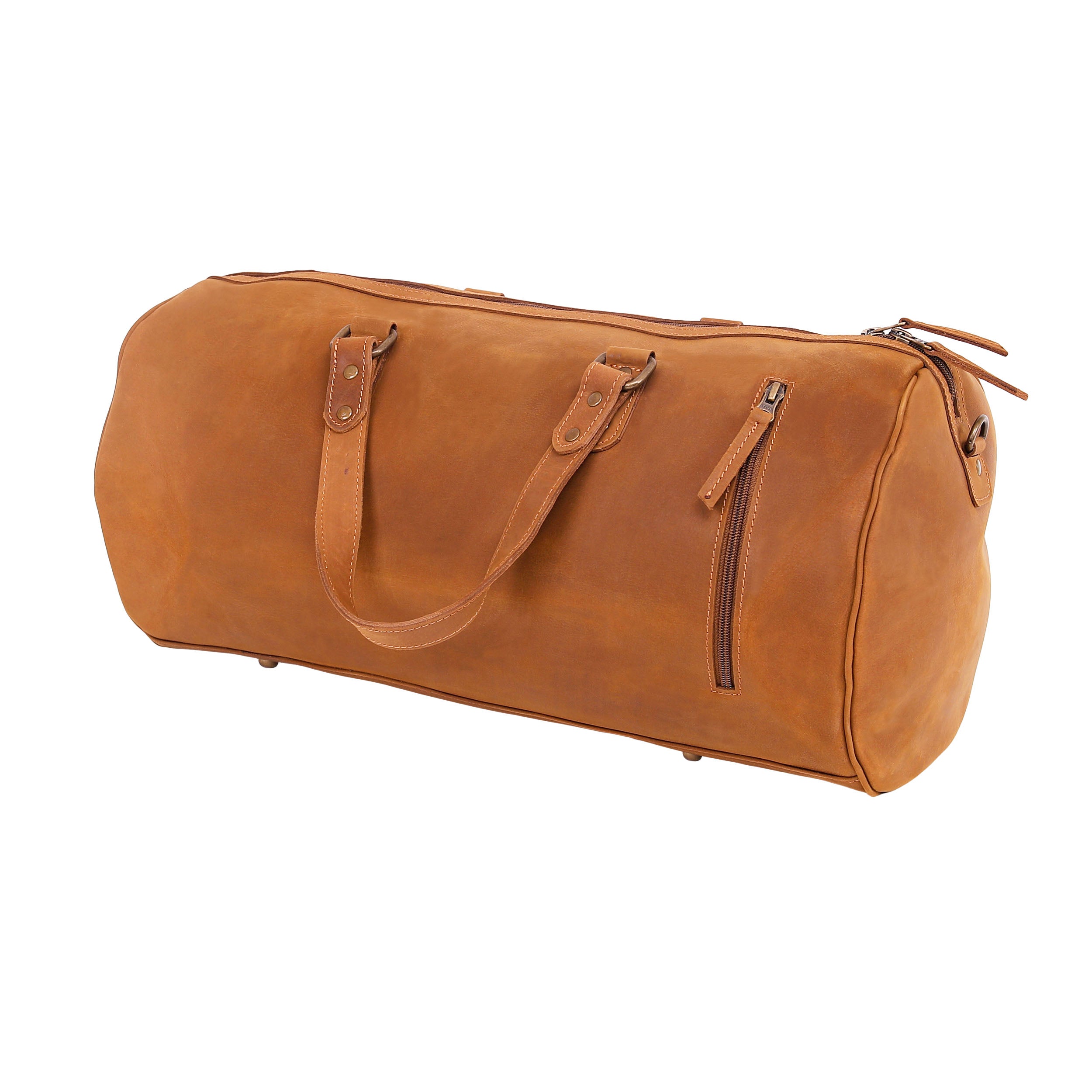 Leather Holdalls Bag 6116 - Brown