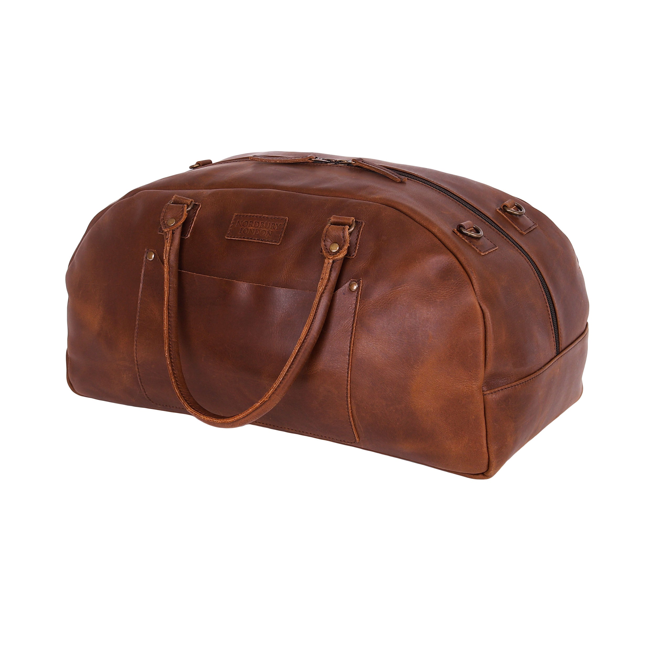 Leather Holdalls Bag 4440 - Medium Brown