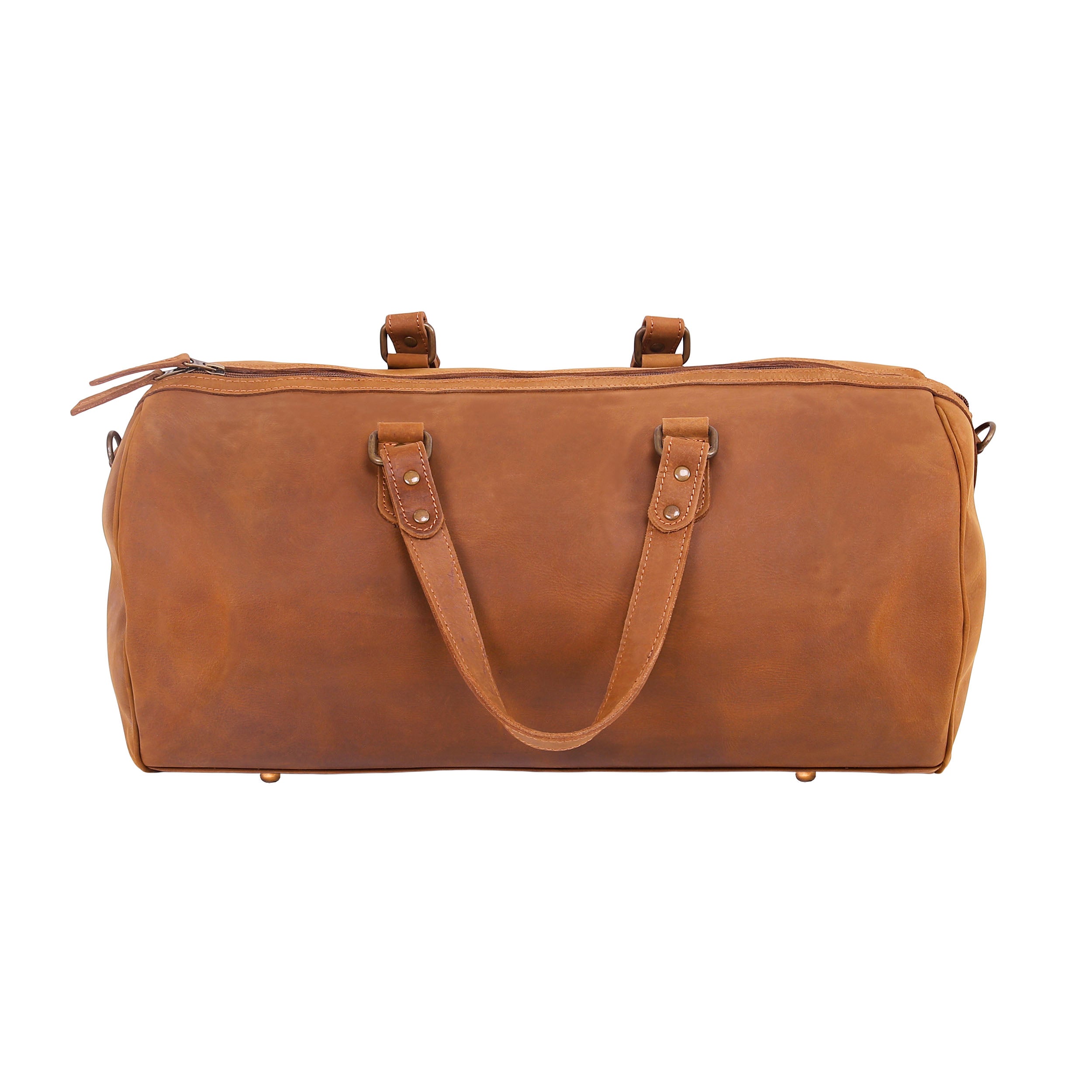 Leather Holdalls Bag 6116 - Brown